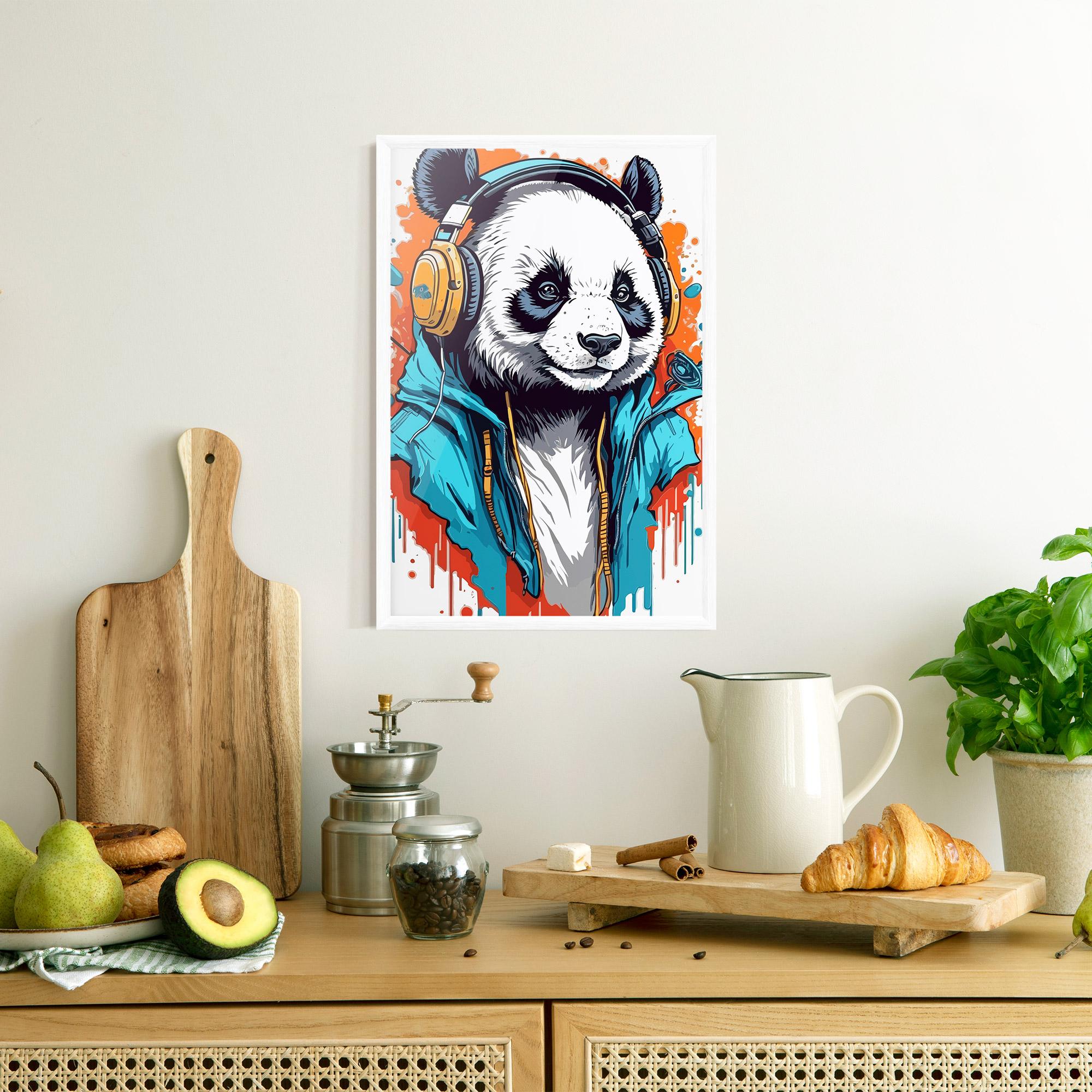 Poster Înrămat Music Panda mockup 8