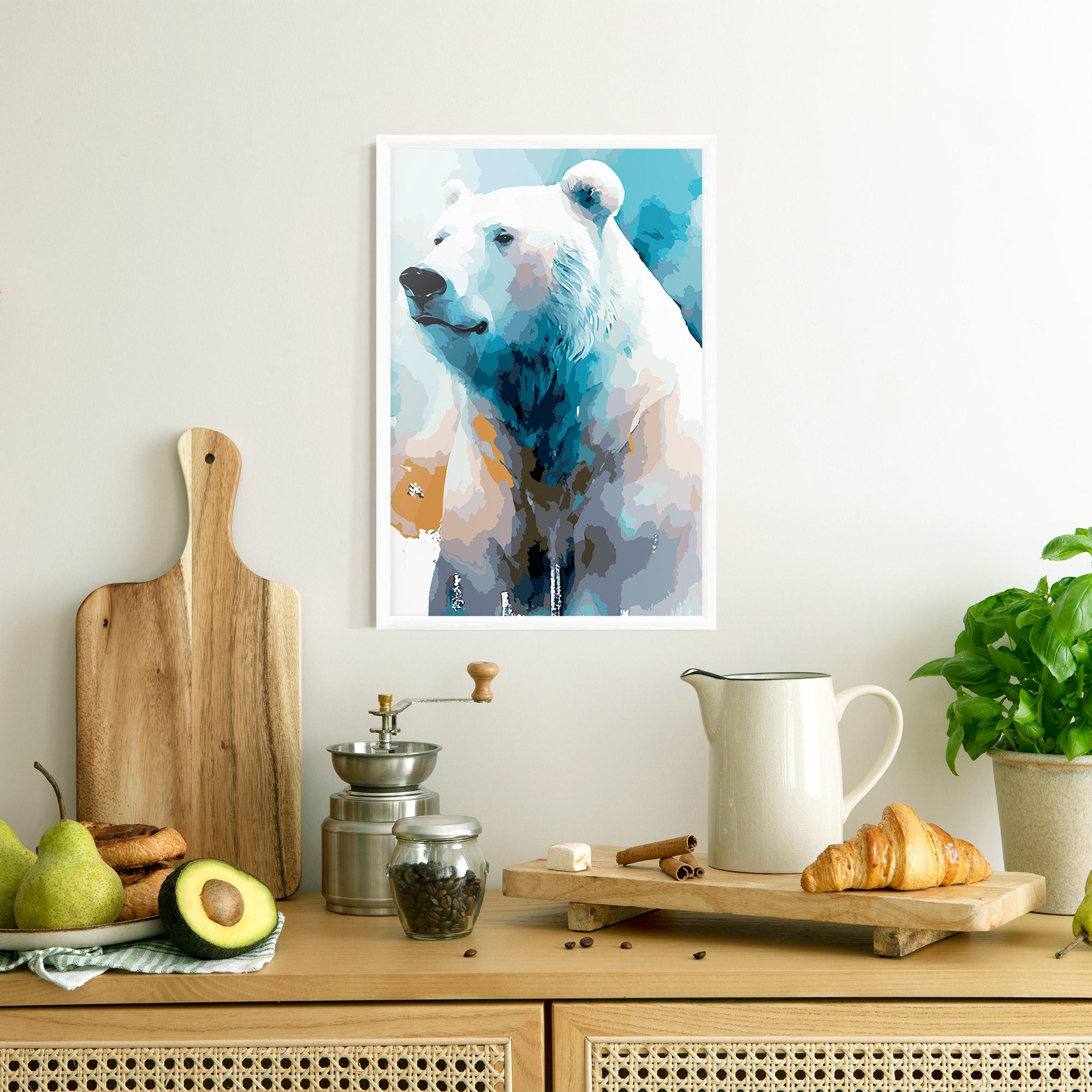 Poster Înrămat Polar White Bear mockup 8
