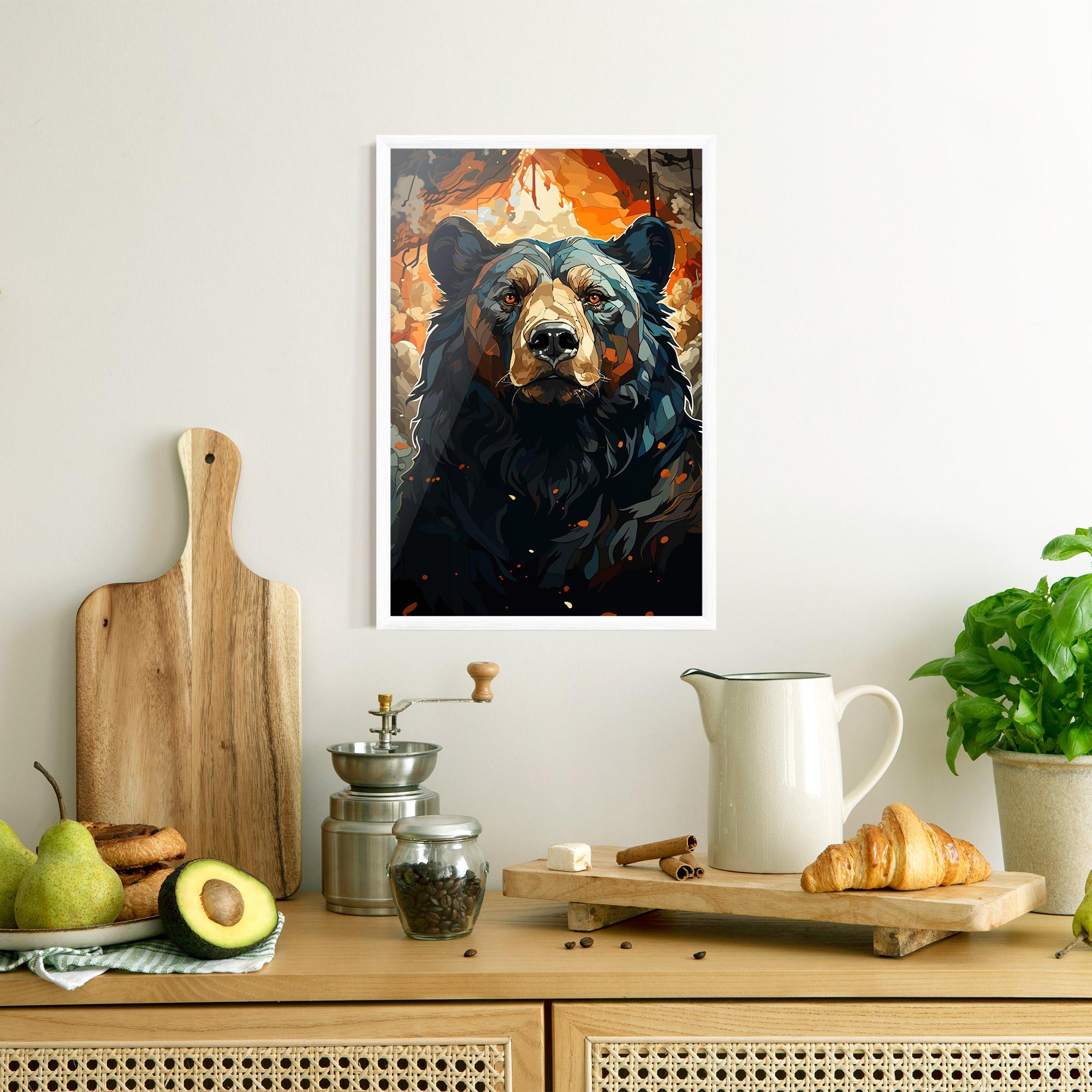 Poster Înrămat Pretty Bear Art mockup 8