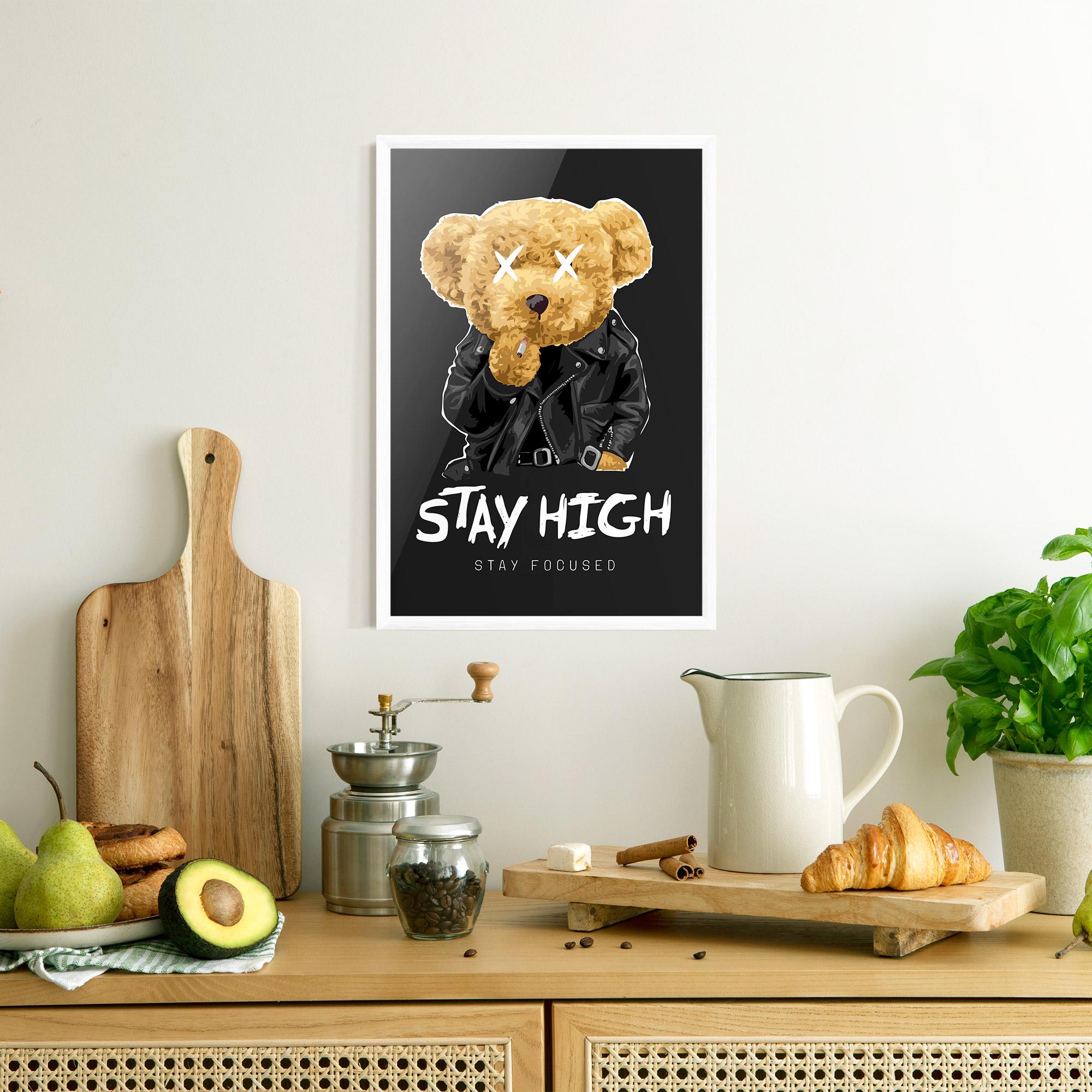 Poster Înrămat Stay High mockup 8