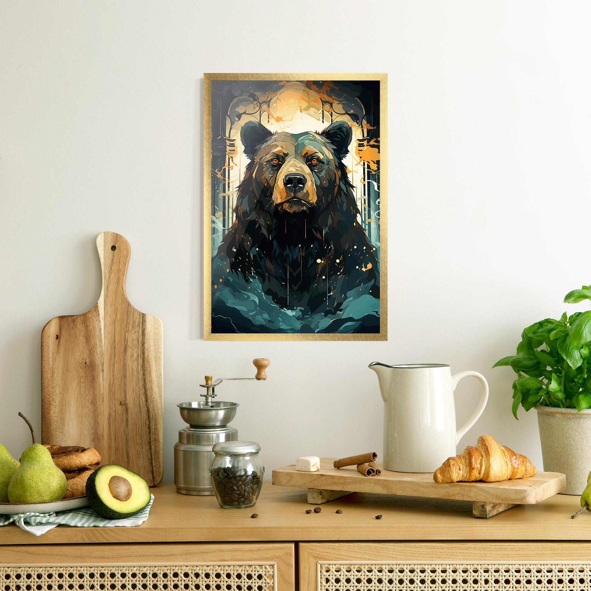 Poster Înrămat Brown Bear Art mockup 8
