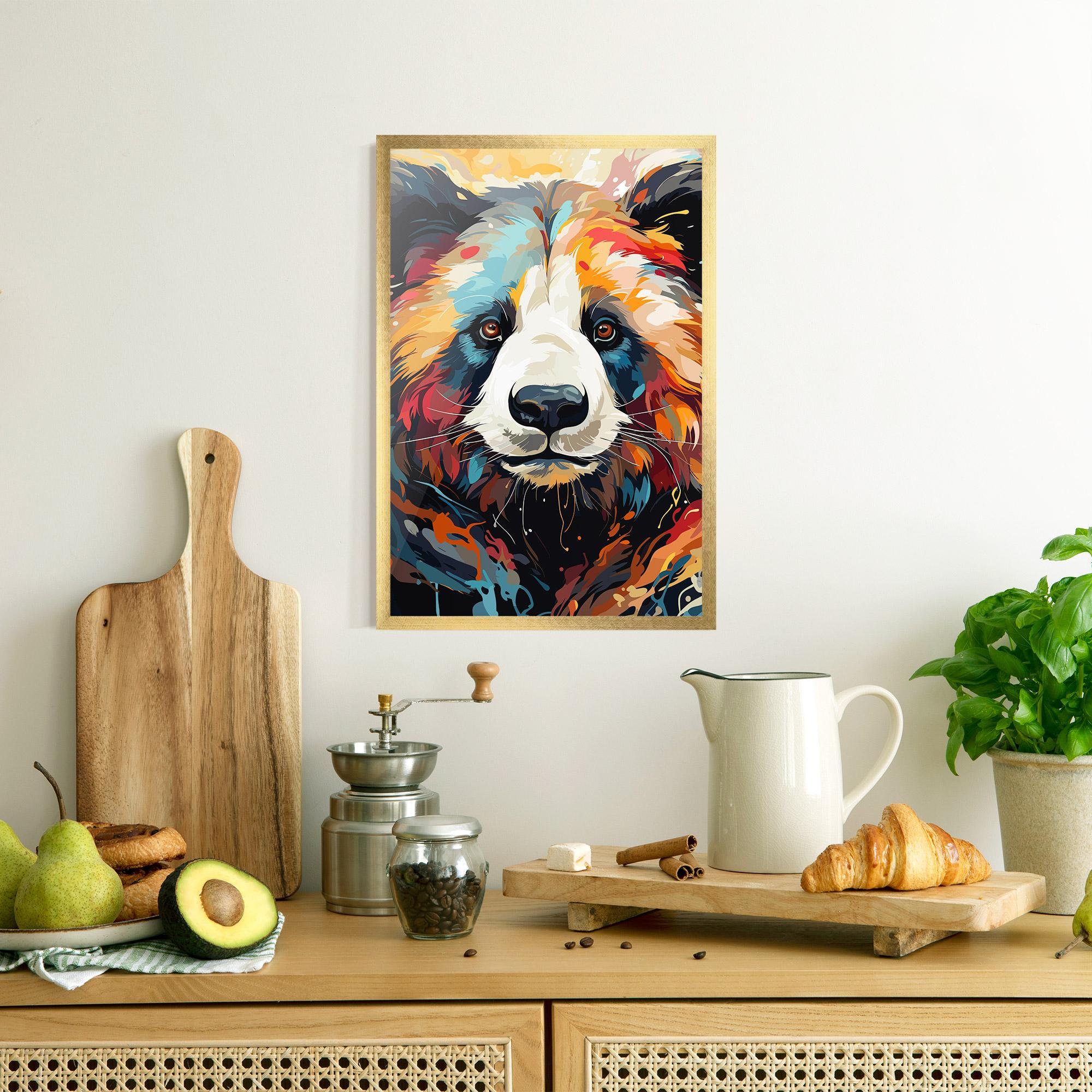 Poster Înrămat Cream Color Bear mockup 8