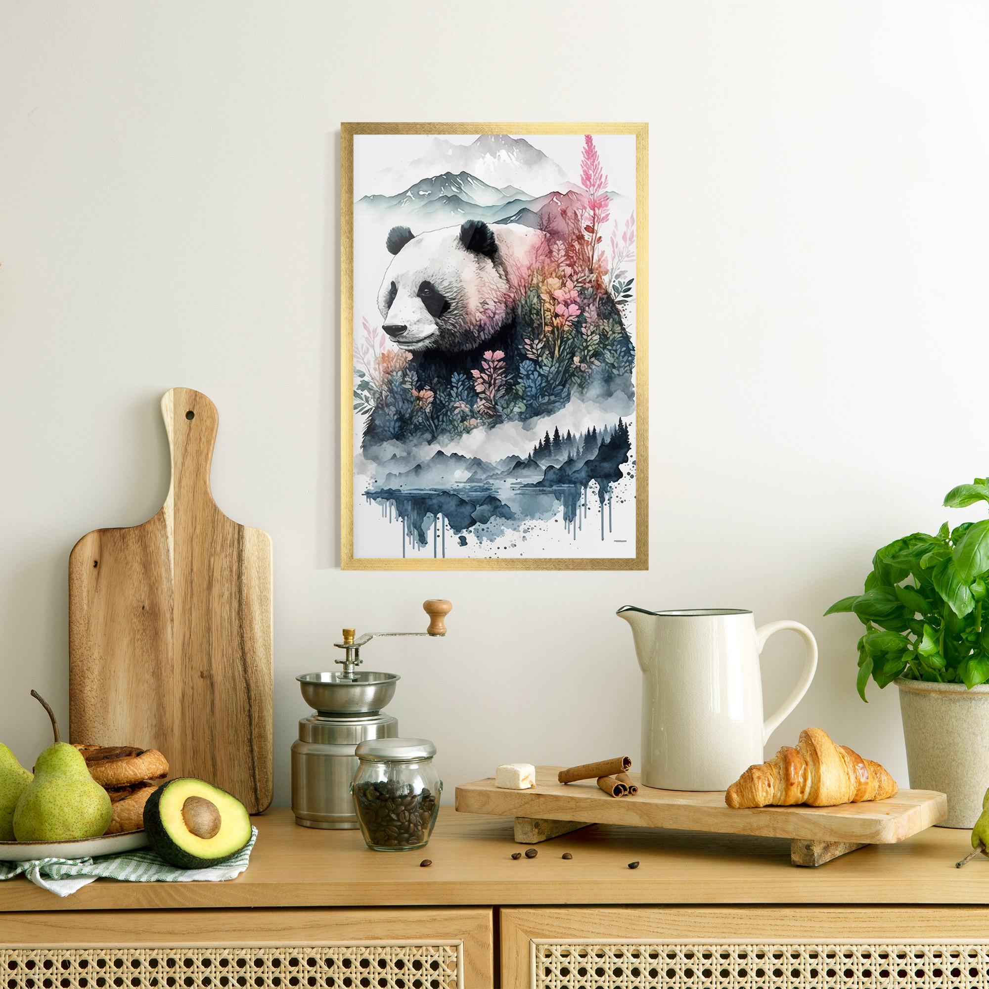 Poster Înrămat Panda Art mockup 8
