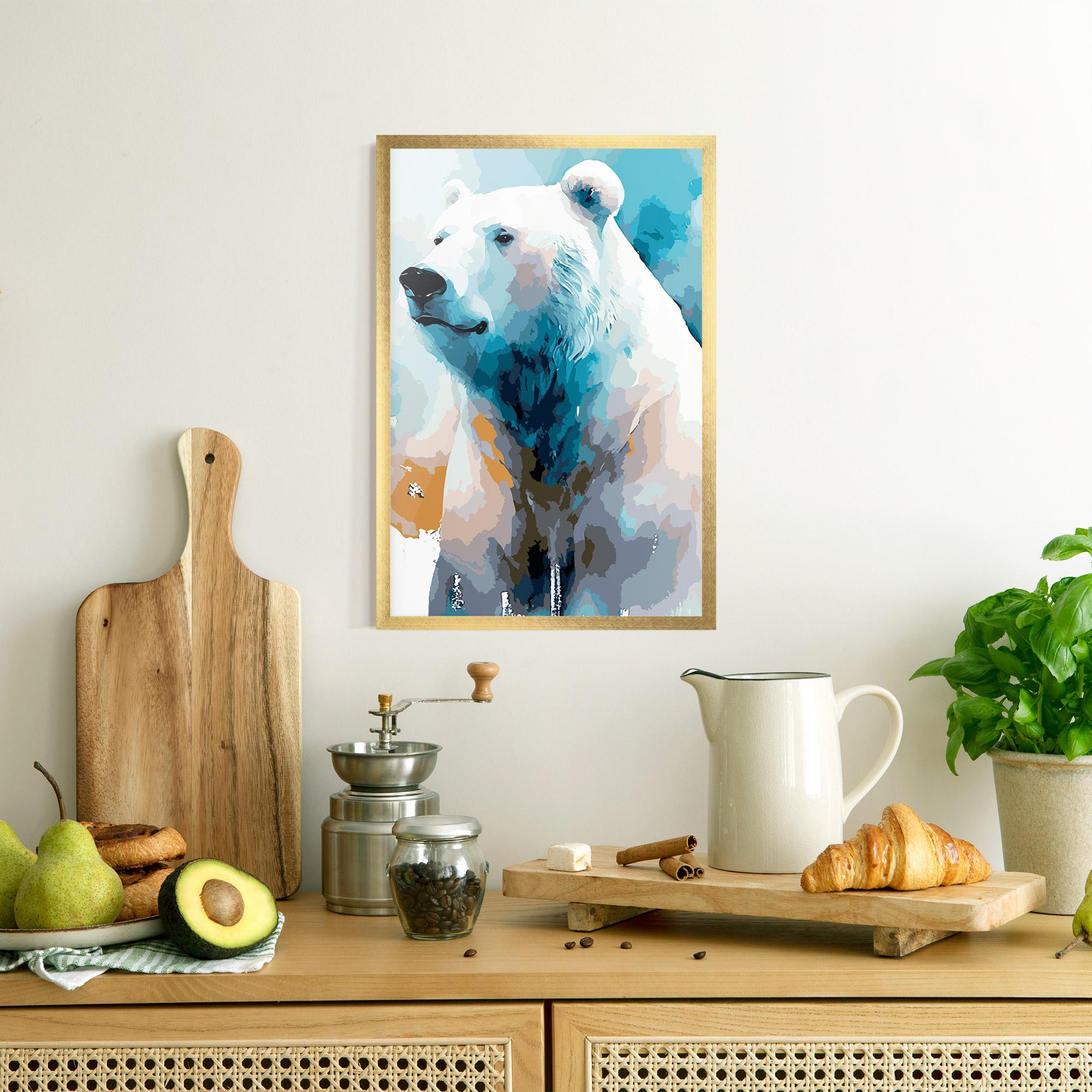 Poster Înrămat Polar White Bear mockup 8