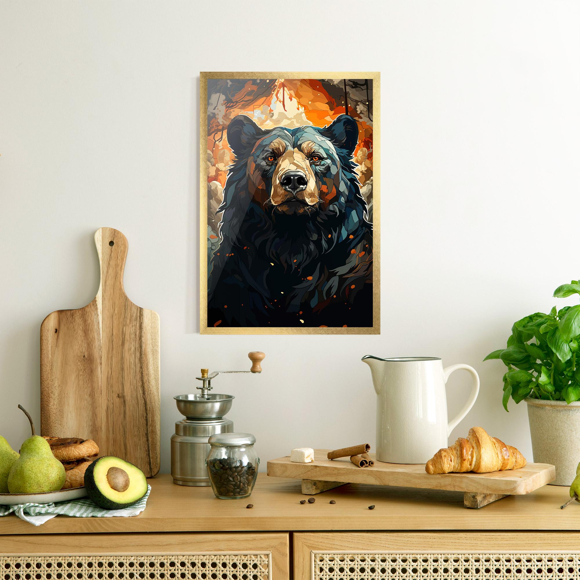 Poster Înrămat Pretty Bear Art mockup 8