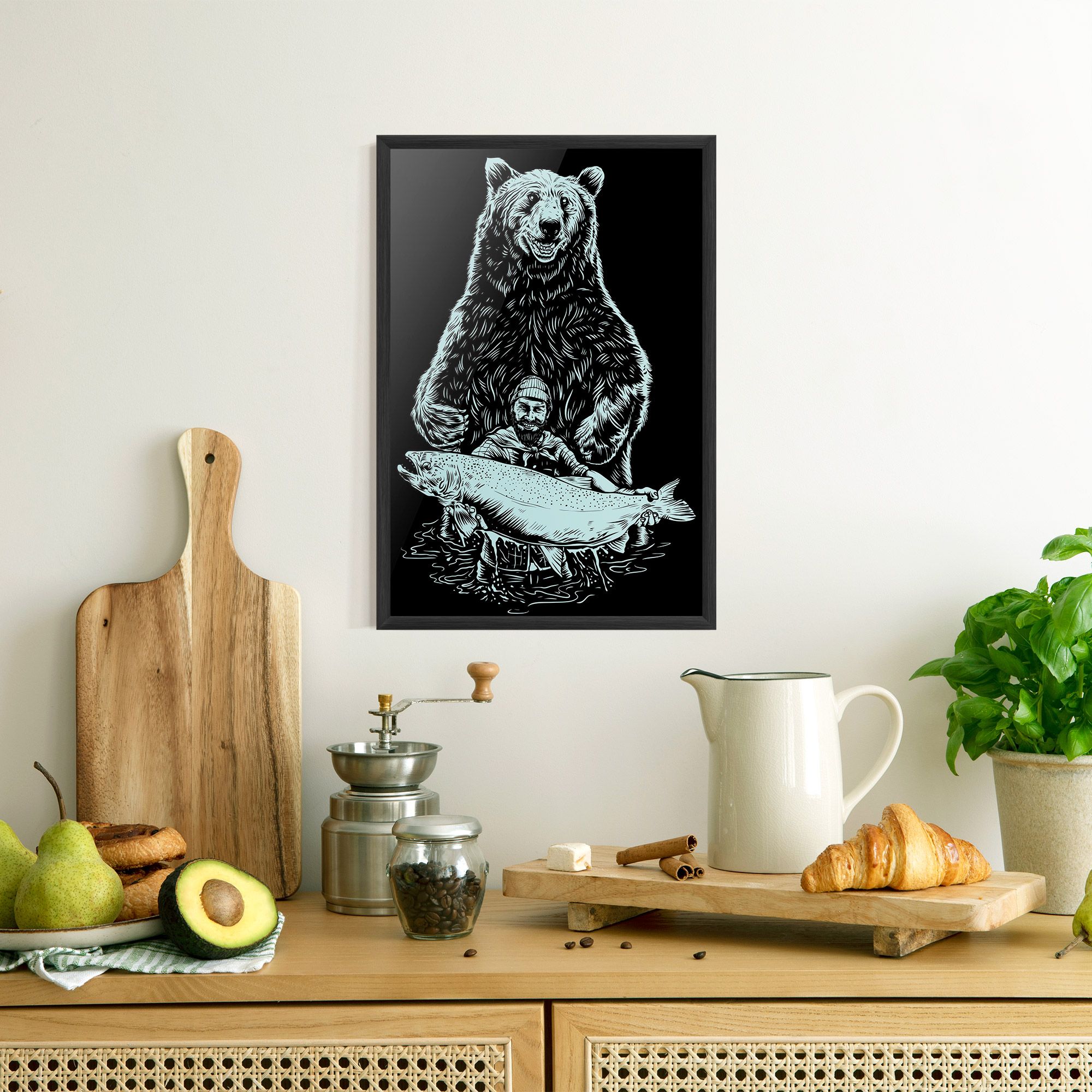 Fishing Bear mockup 8