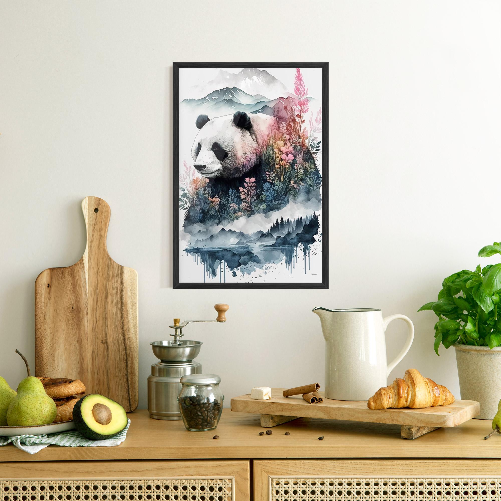 Poster Înrămat Panda Art mockup 8