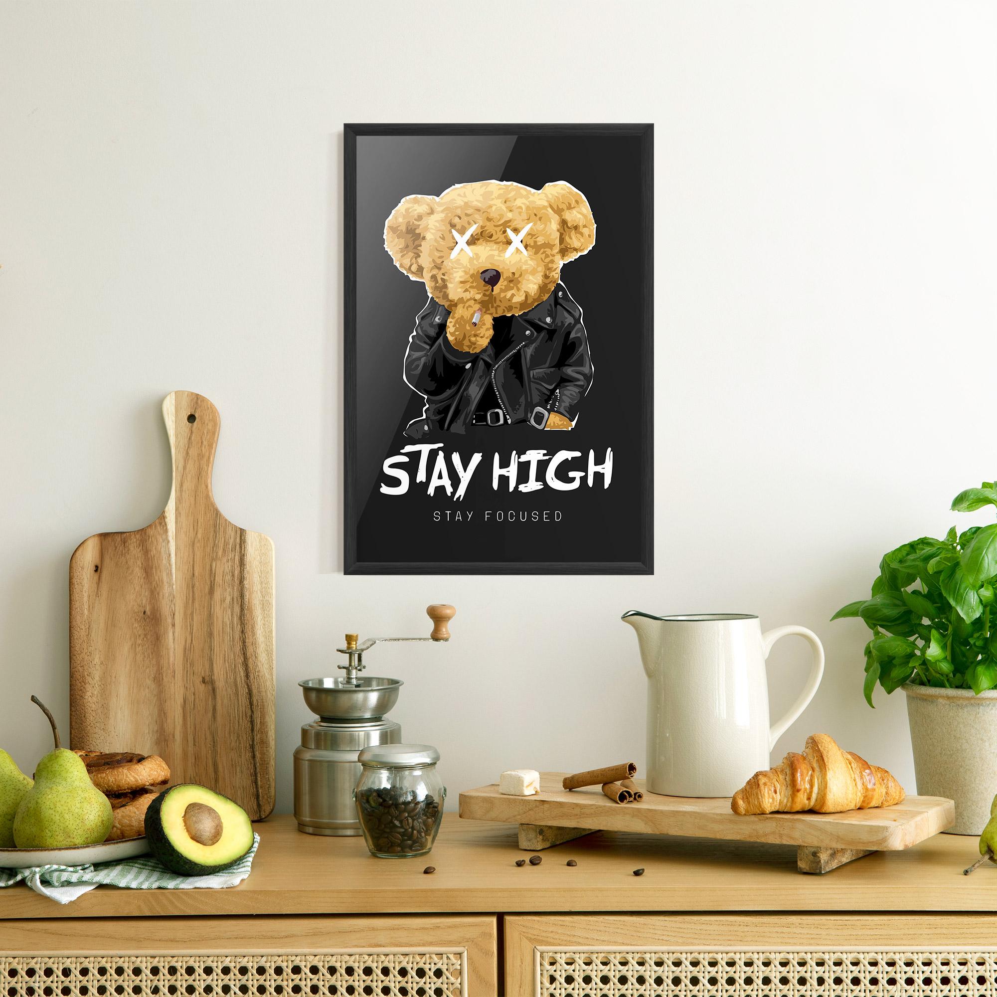 Poster Înrămat Stay High mockup 8