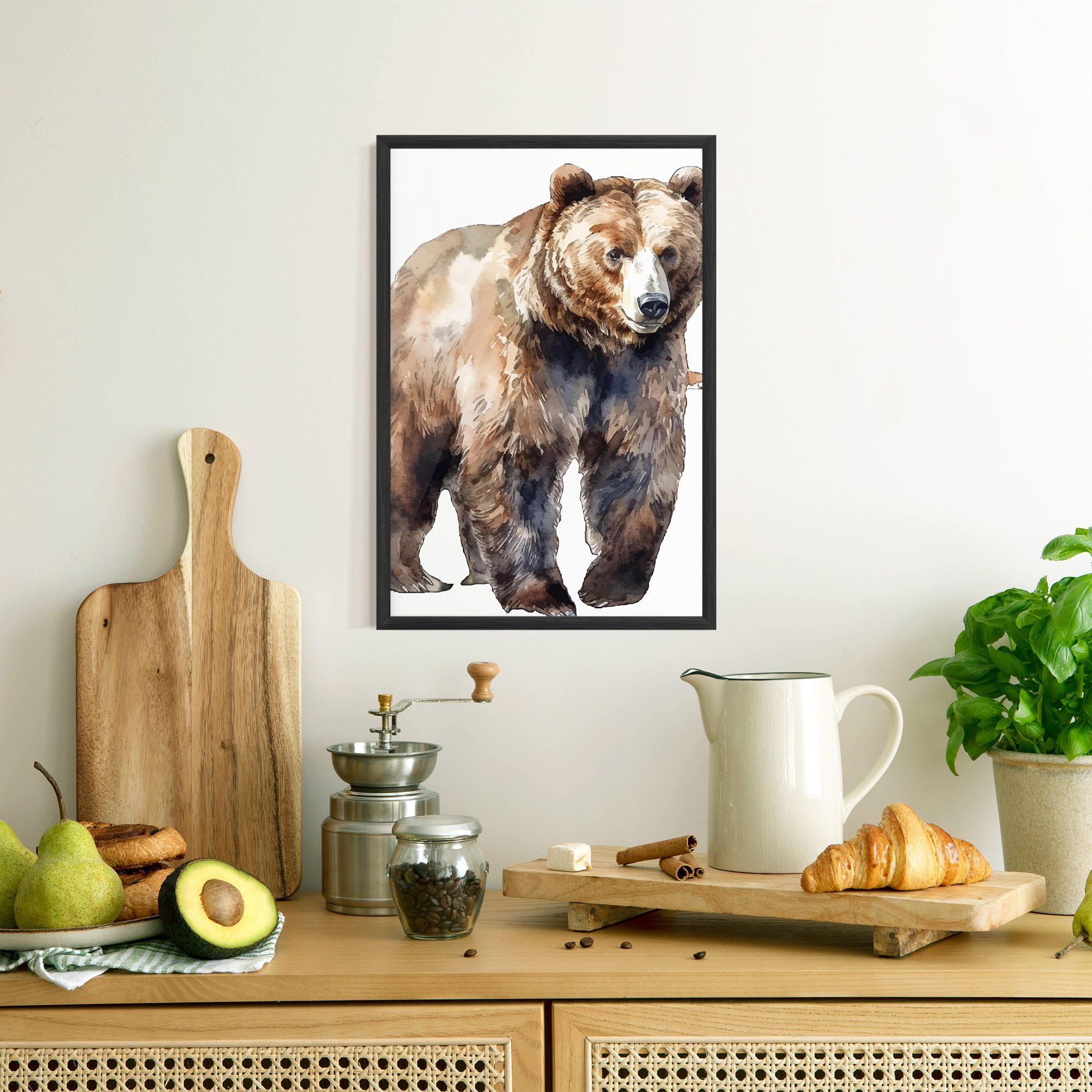 Watercolor Bear Art mockup 8