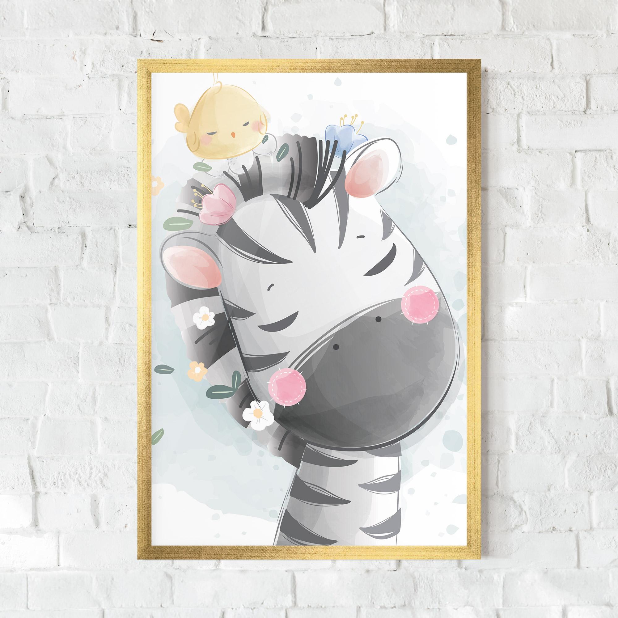 Poster Înrămat Zebra Bird mockup 0