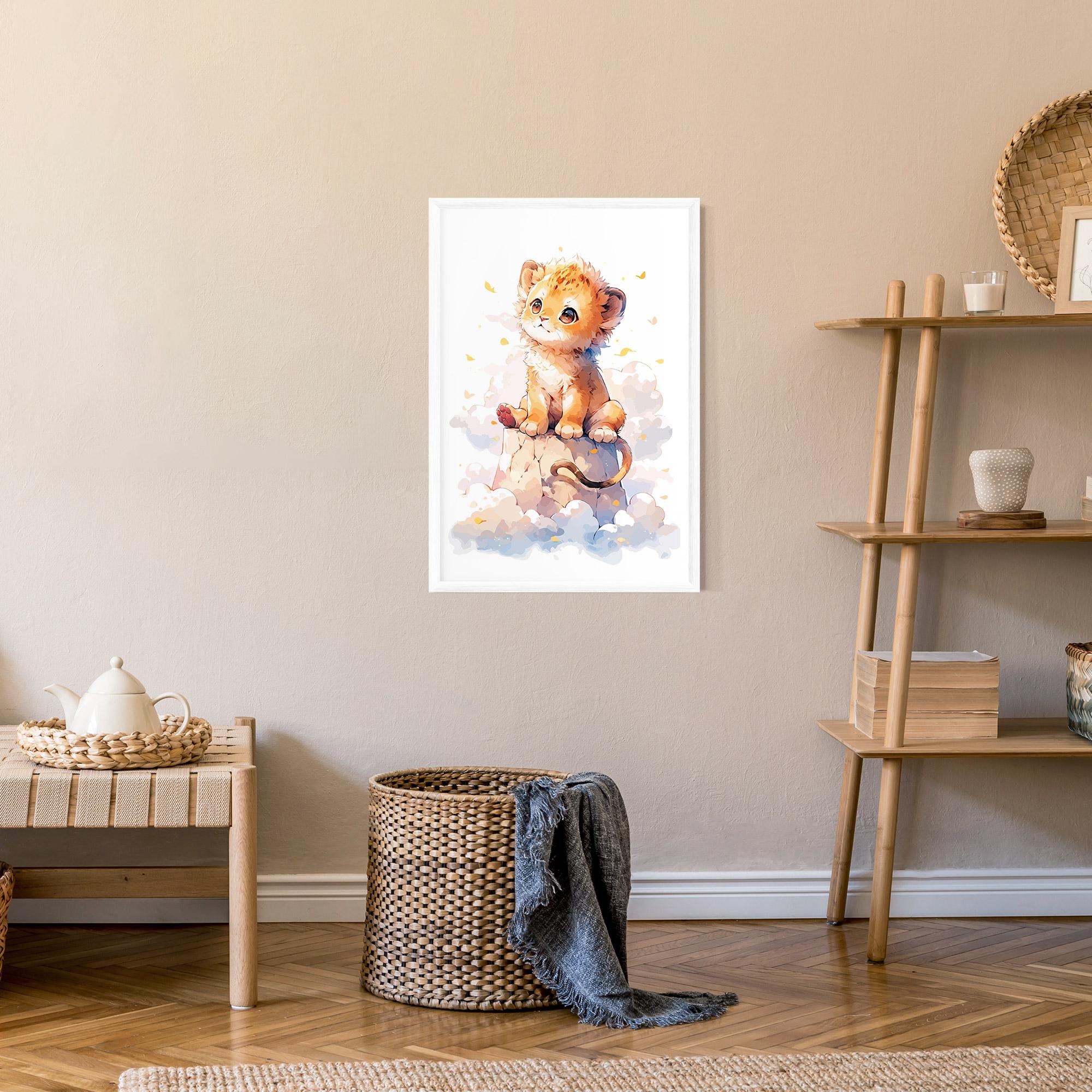 Poster Înrămat Cute Cloud Lion mockup 9