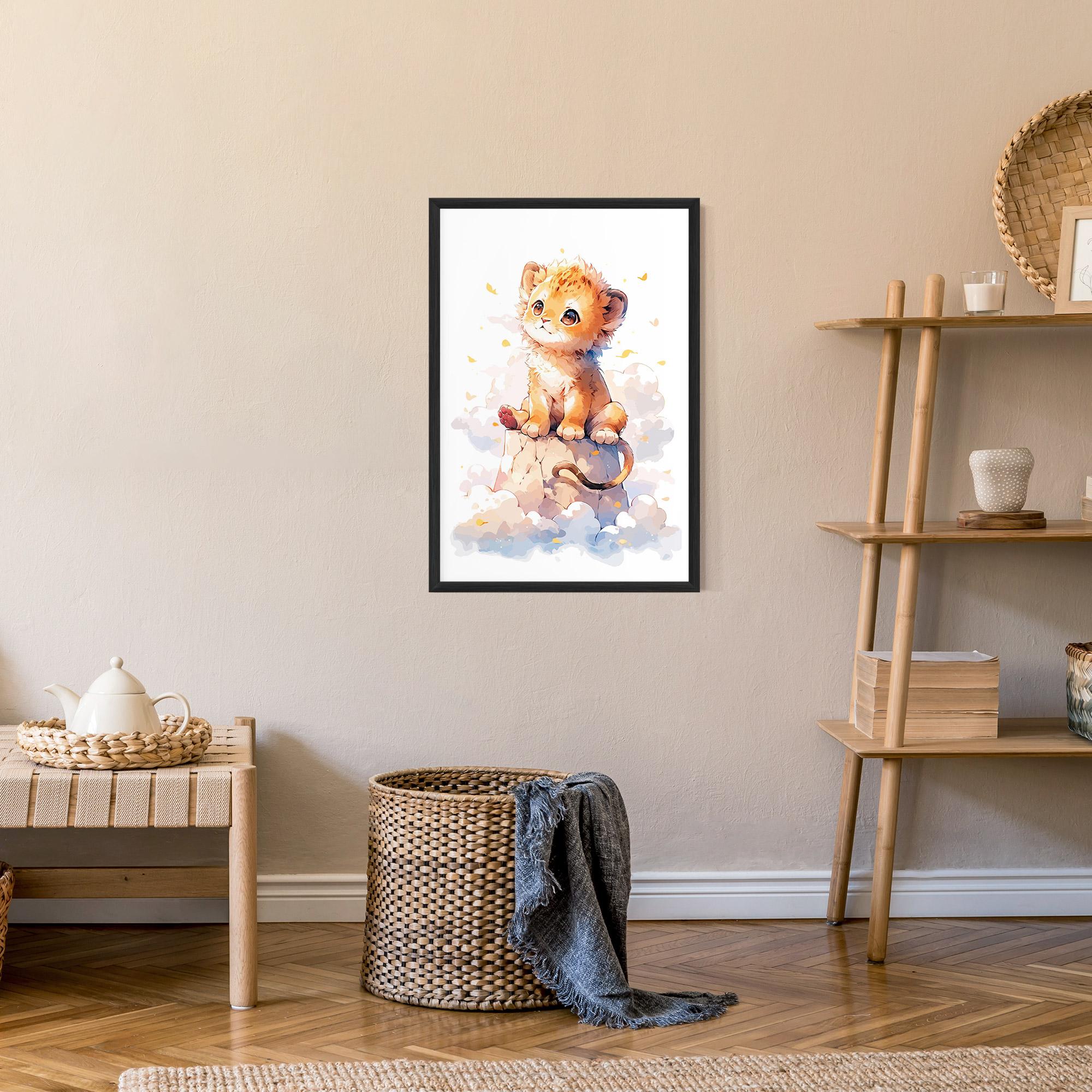 Poster Înrămat Cute Cloud Lion mockup 9