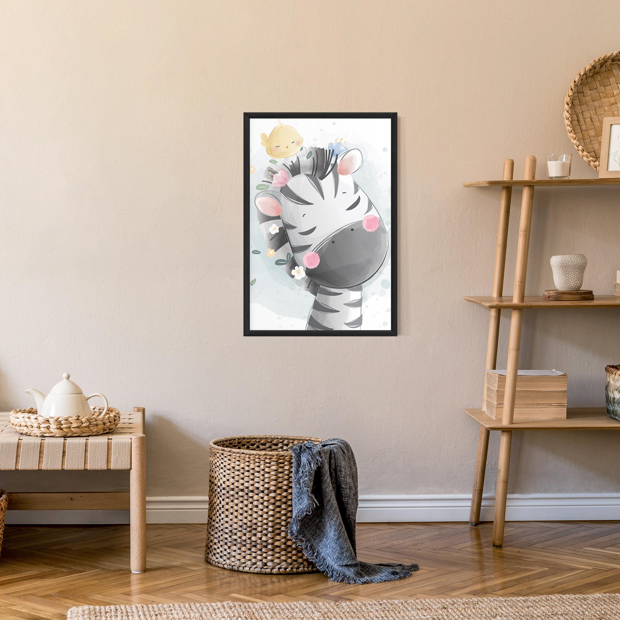 Poster Înrămat Zebra Bird mockup 9