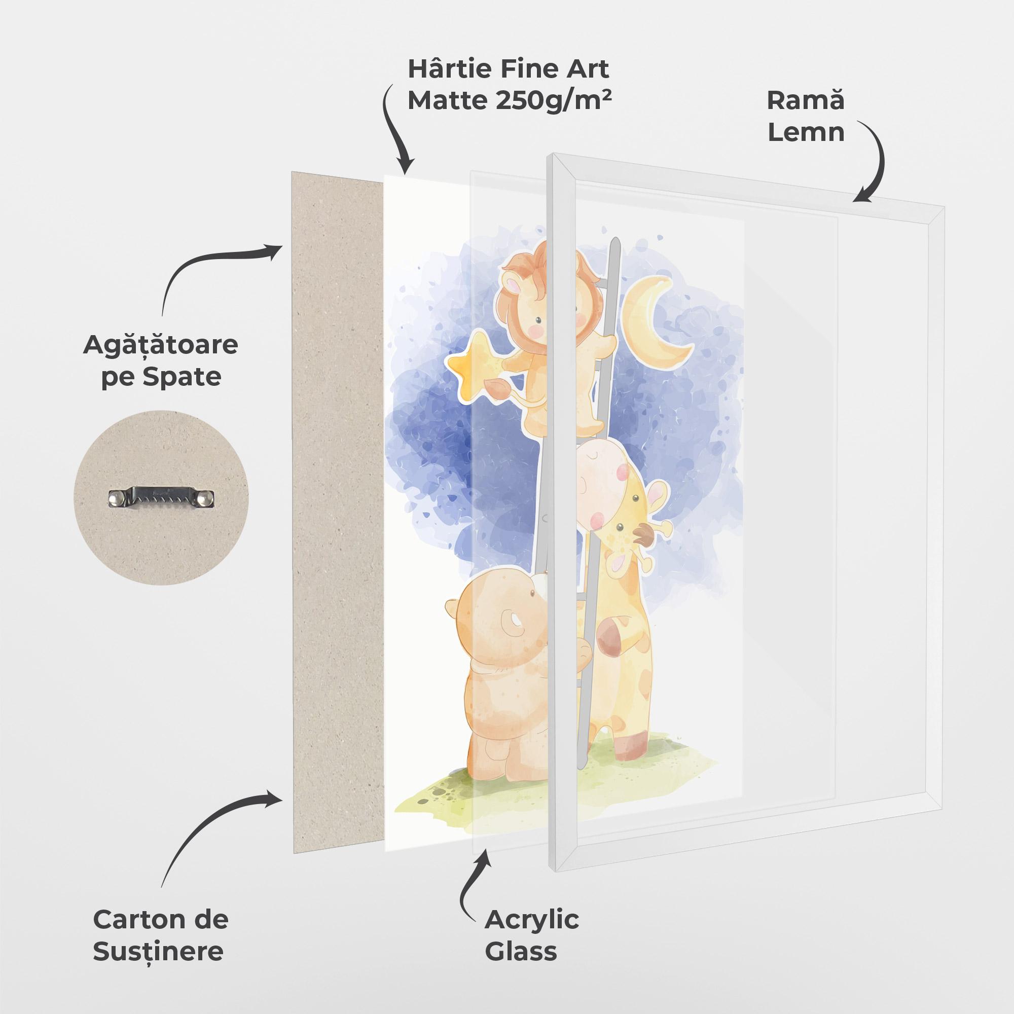 Poster Înrămat Lion Moon mockup 1