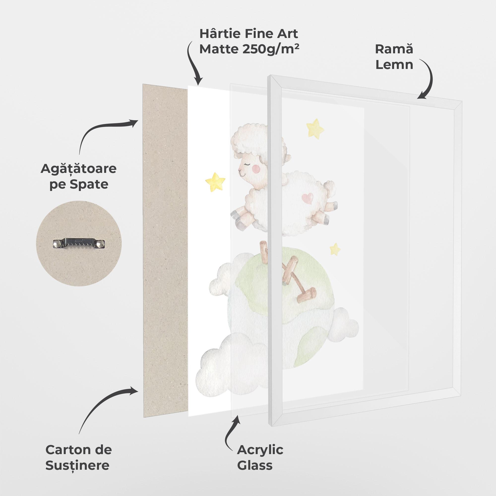 Poster Înrămat Sheep Jump mockup 1