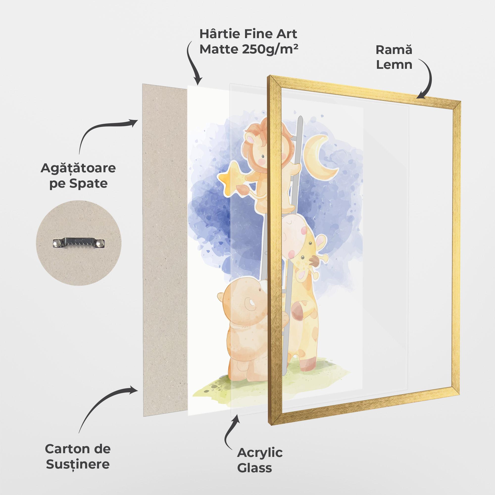 Poster Înrămat Lion Moon mockup 1