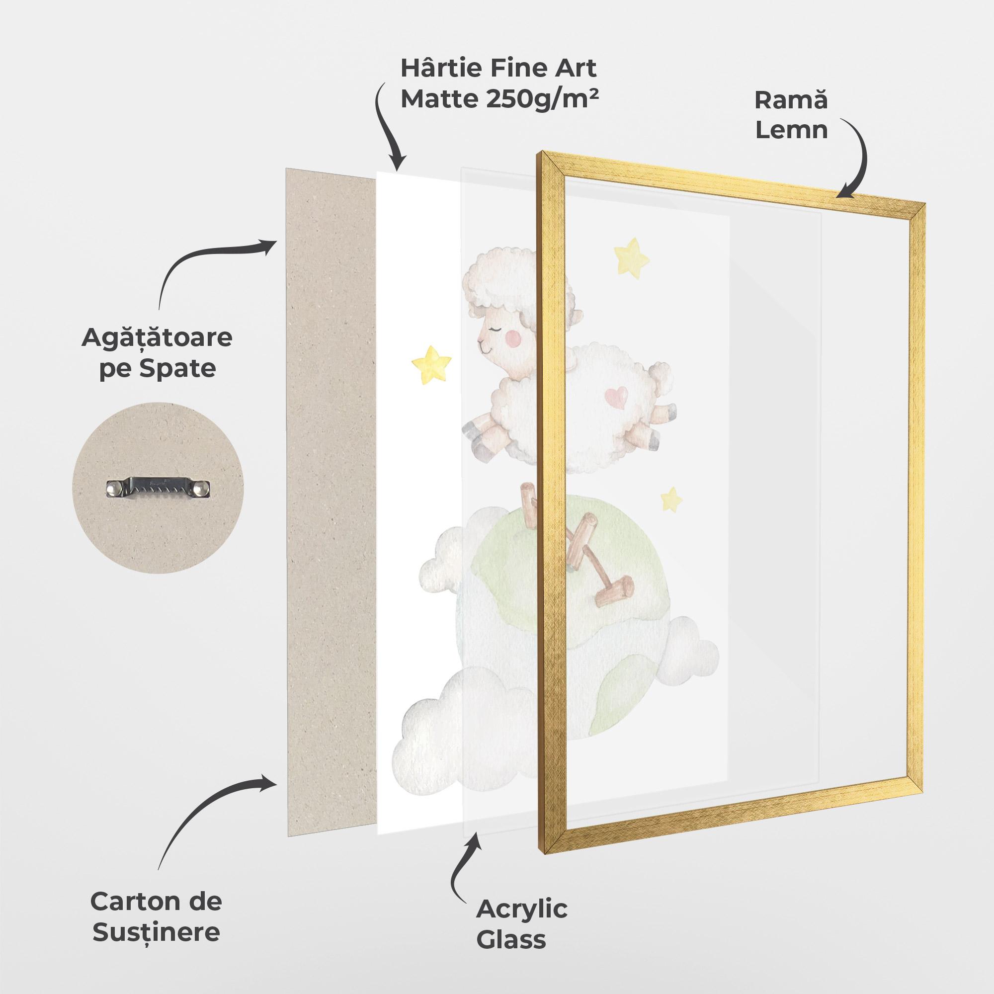 Poster Înrămat Sheep Jump mockup 1