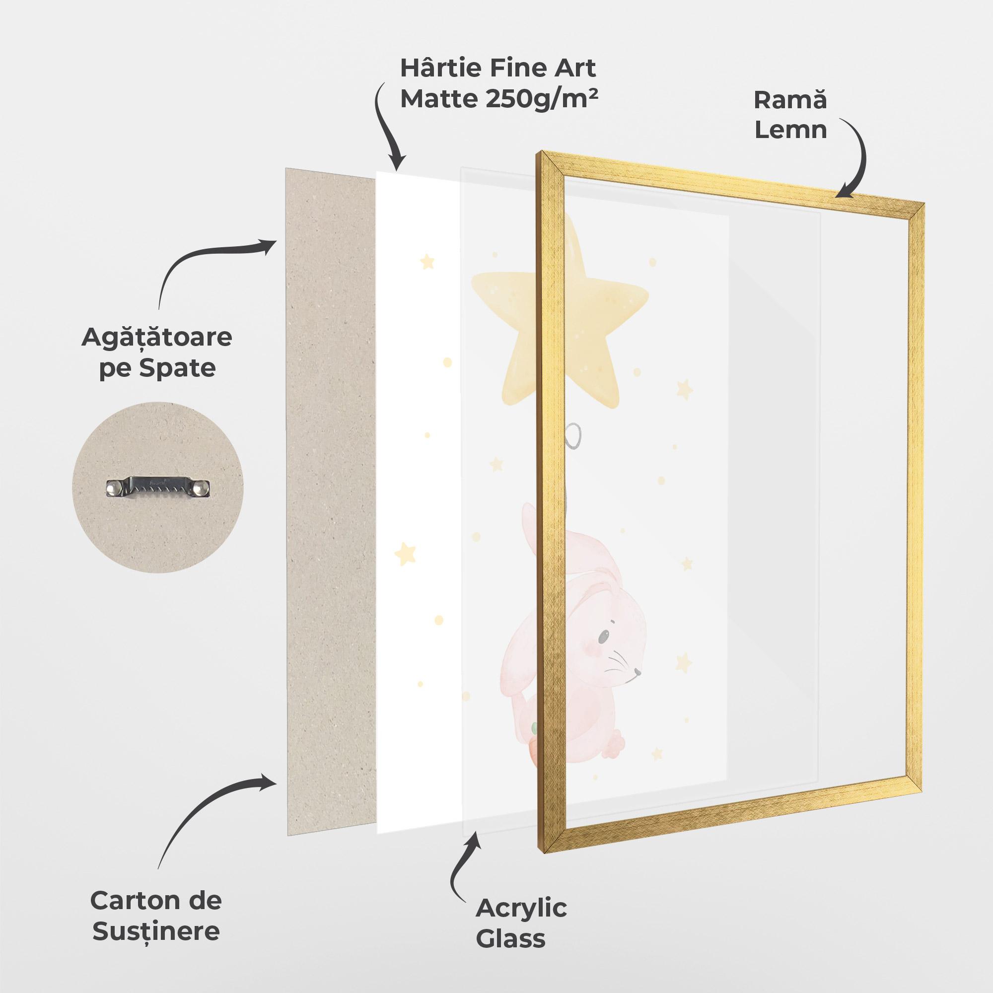 Poster Înrămat Star Bunny mockup 1