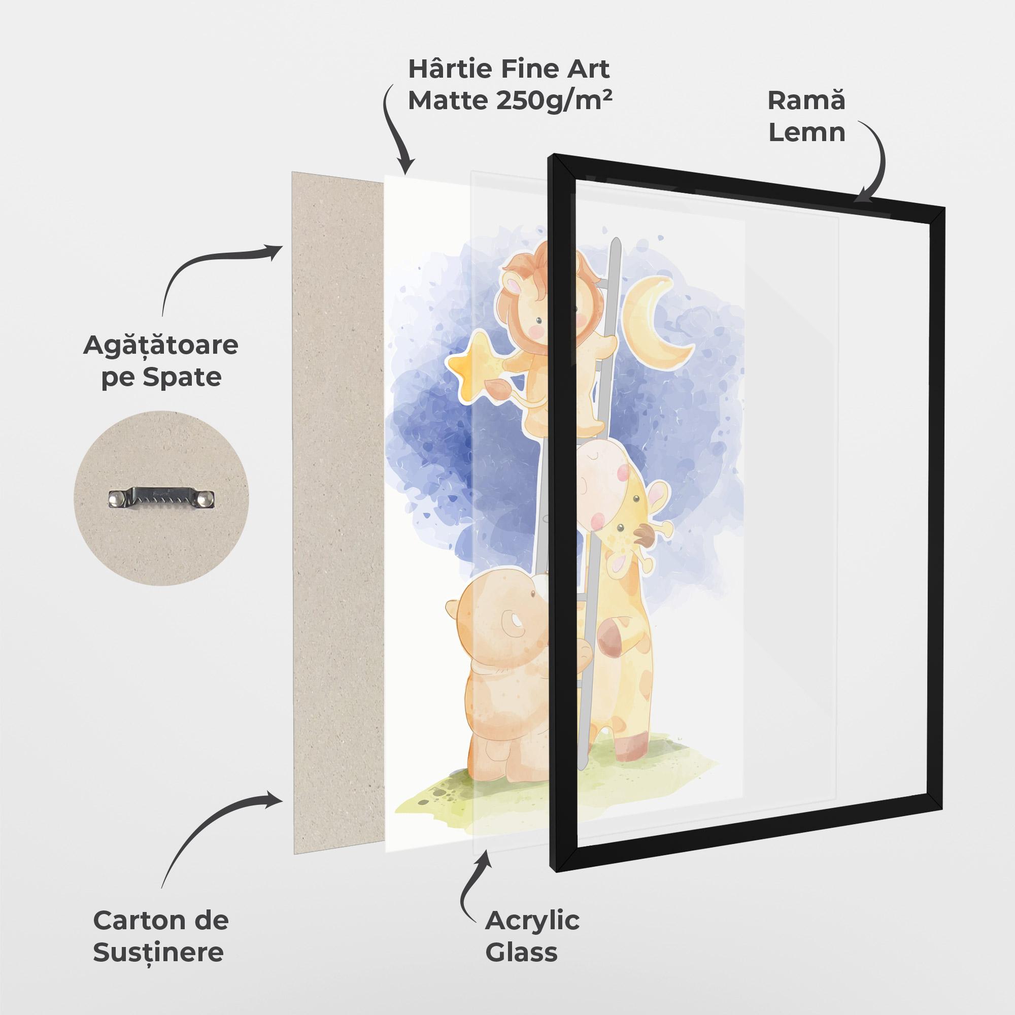 Poster Înrămat Lion Moon mockup 1