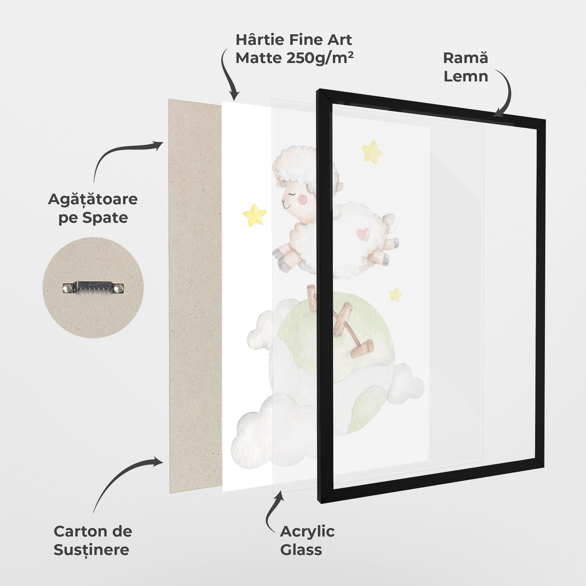 Poster Înrămat Sheep Jump mockup 1