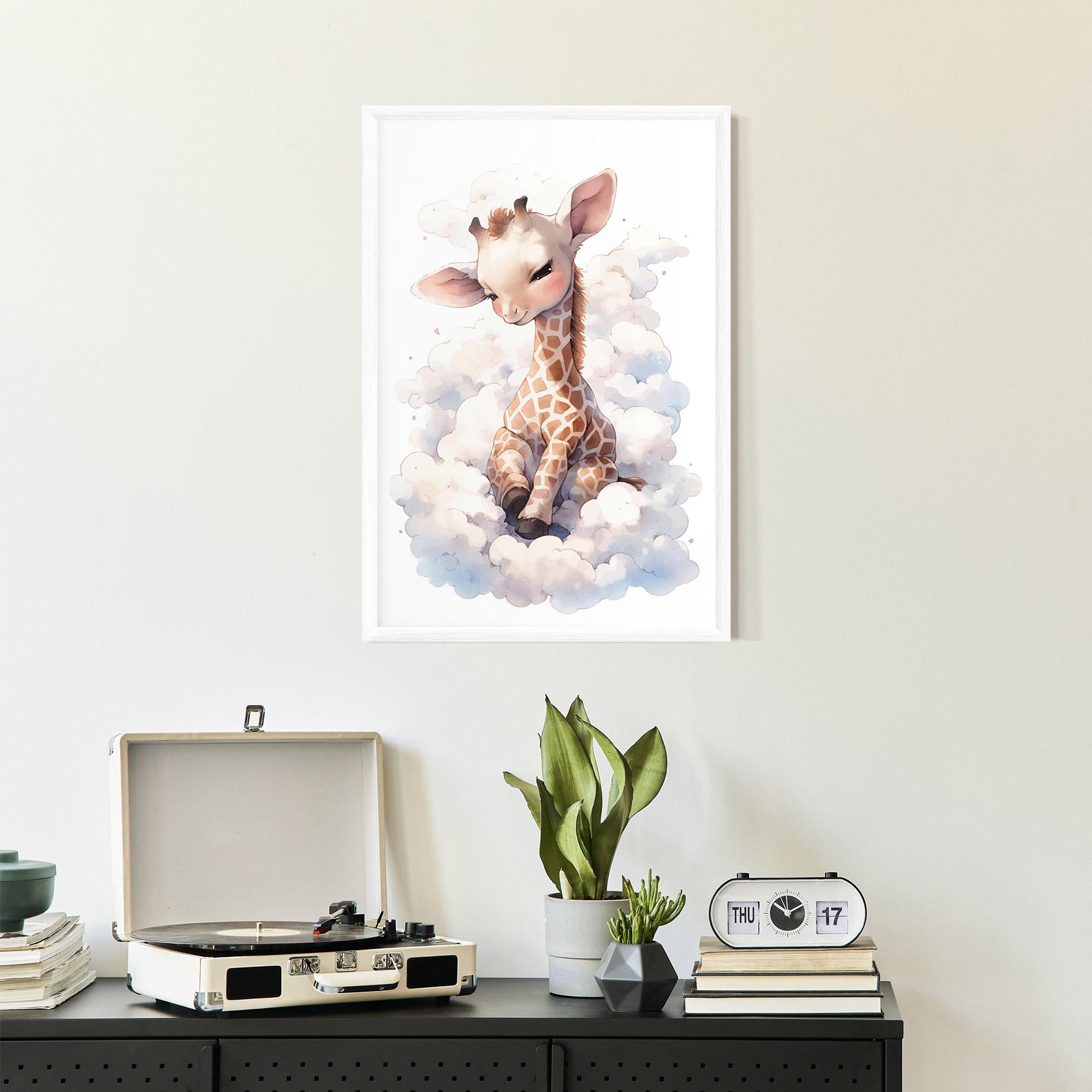 Poster Înrămat Cute Baby Giraffe mockup 2