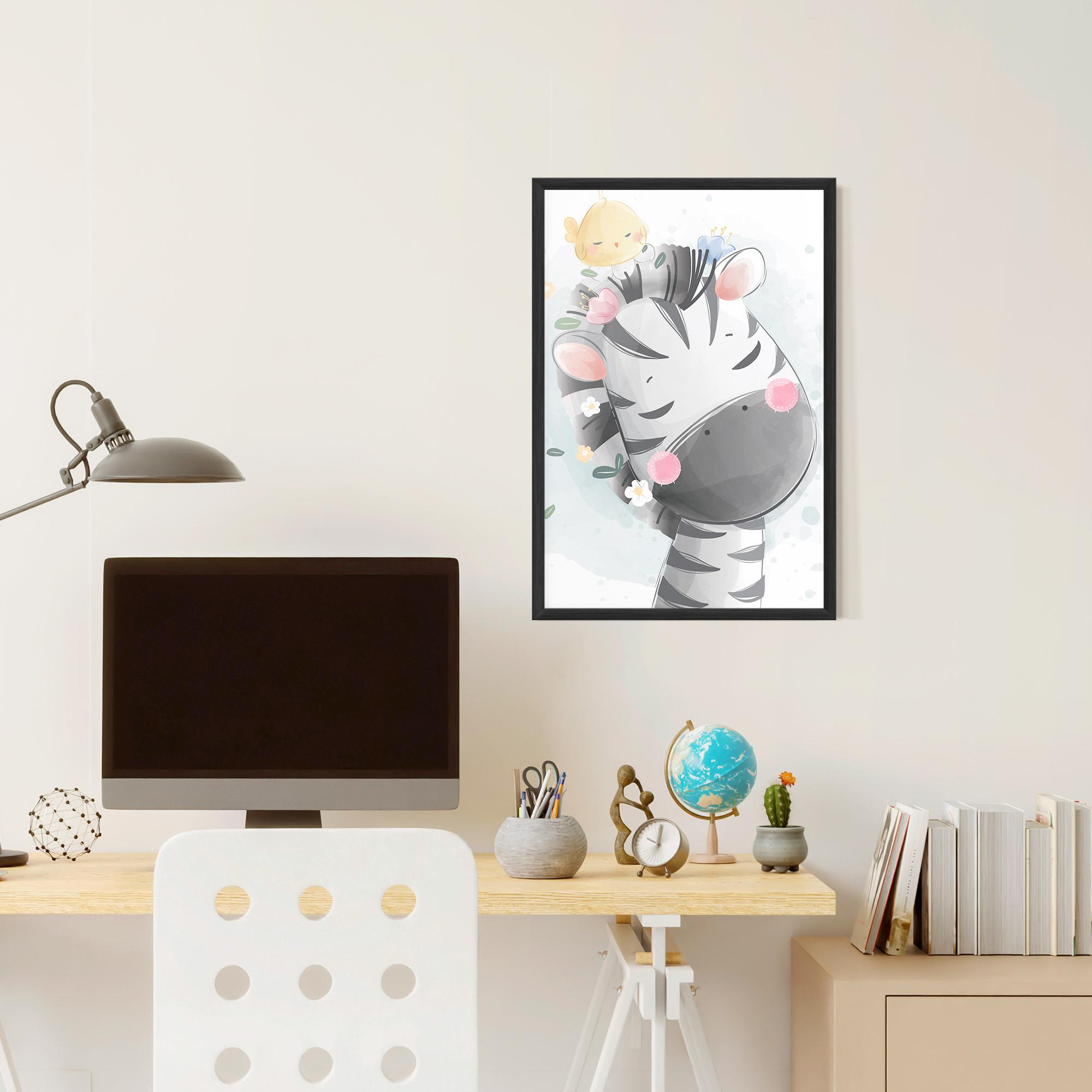 Poster Înrămat Zebra Bird mockup 6