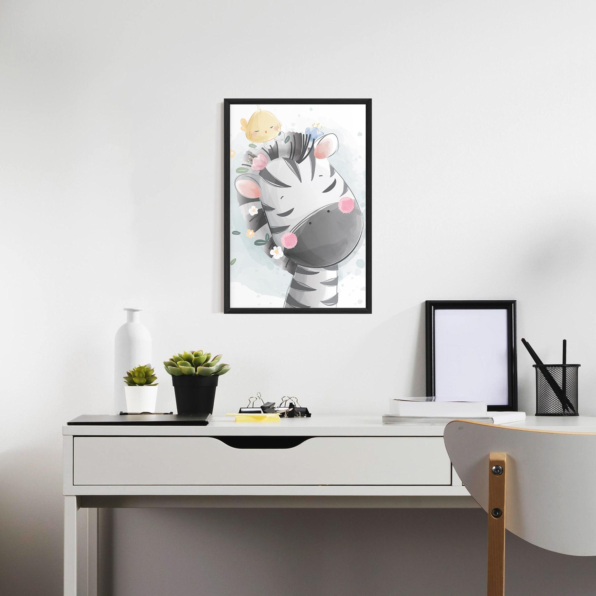 Poster Înrămat Zebra Bird mockup 7
