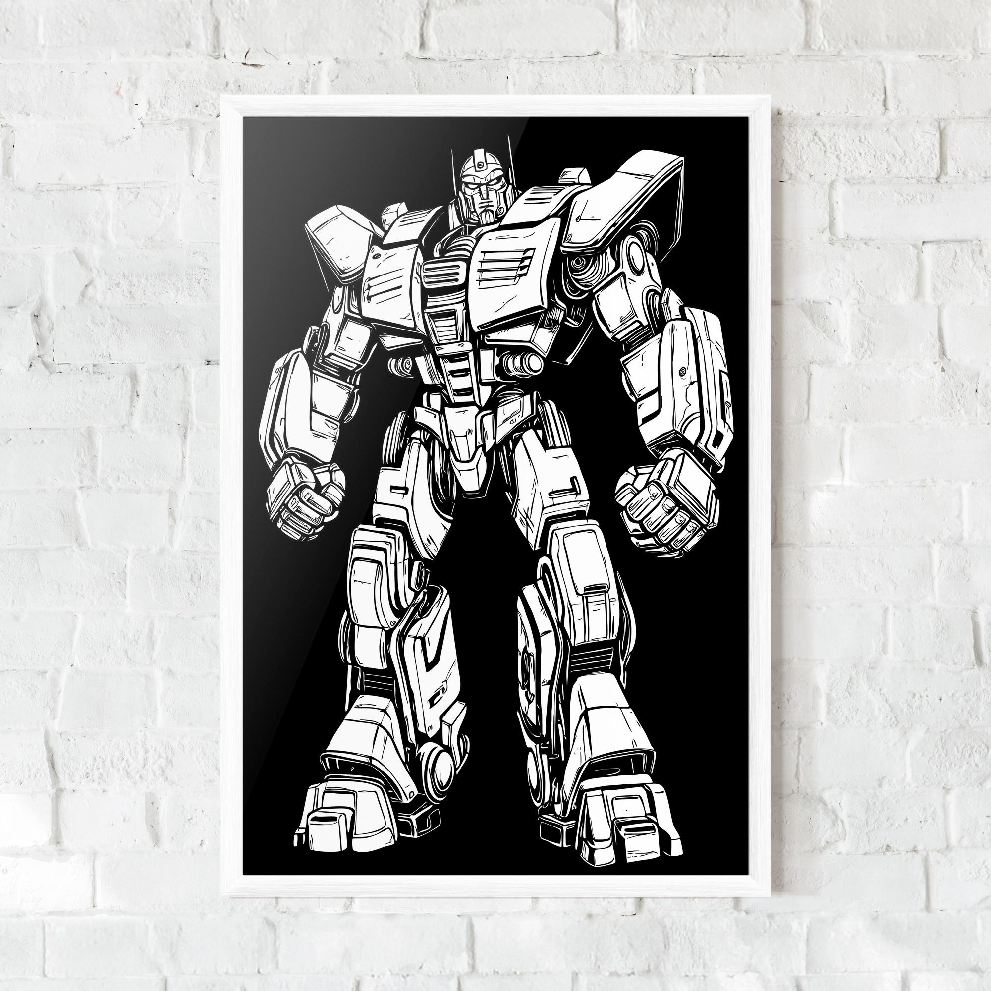 Poster Înrămat Battlefield Robot Art mockup 0