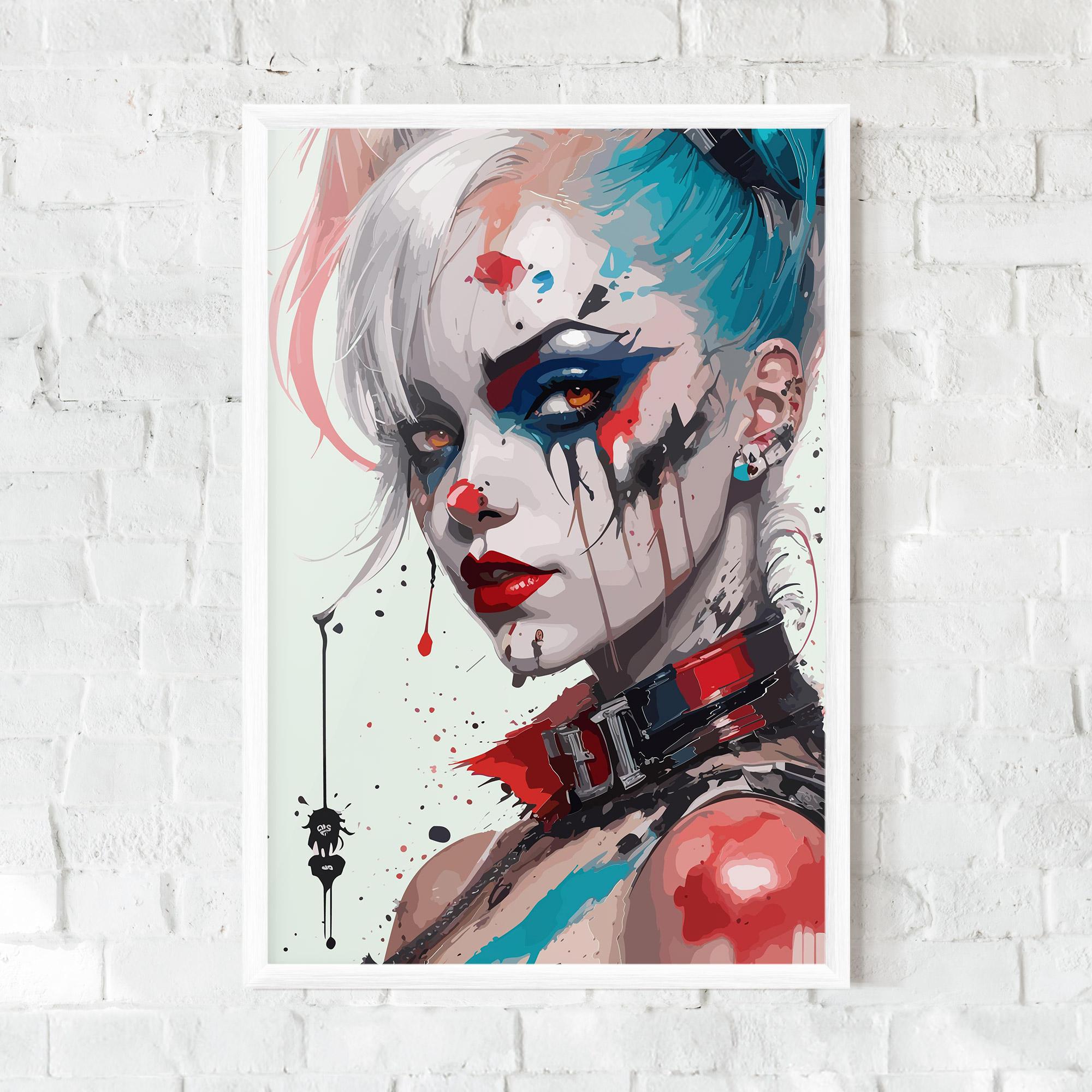 Poster Înrămat Harley Quin Art mockup 0