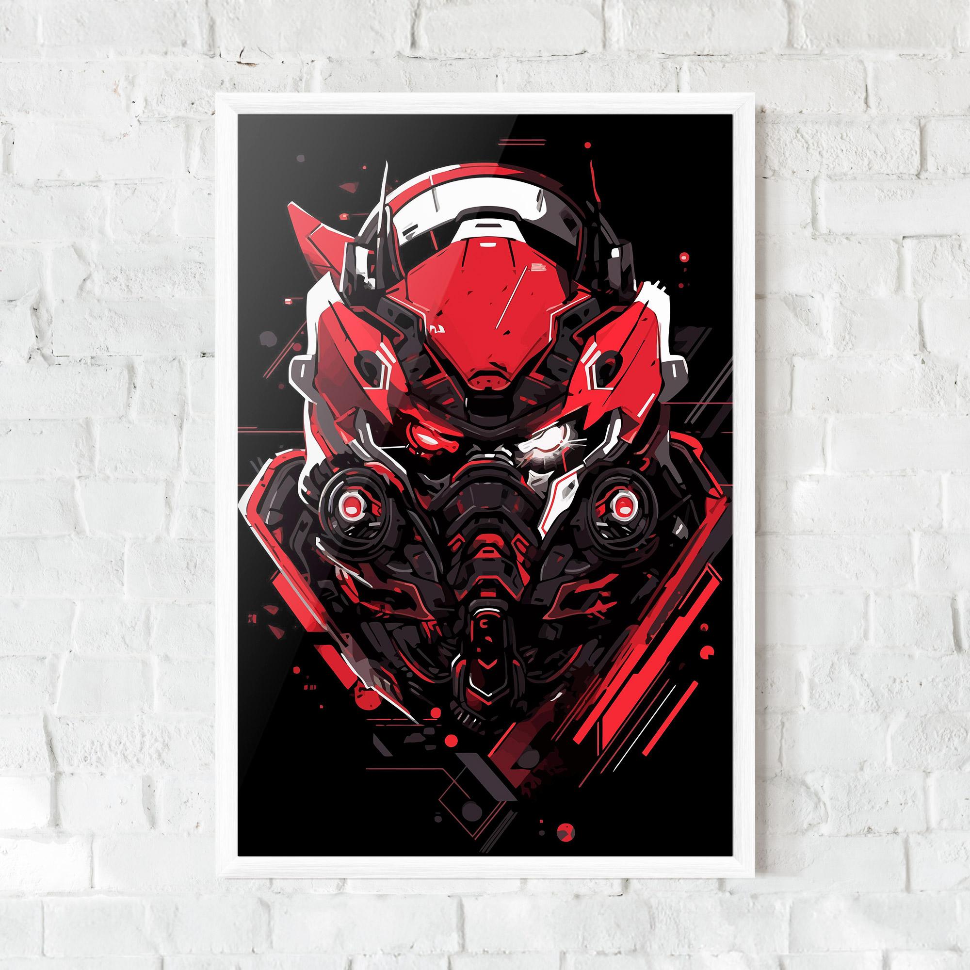 Poster Înrămat Red Robot Art mockup 0