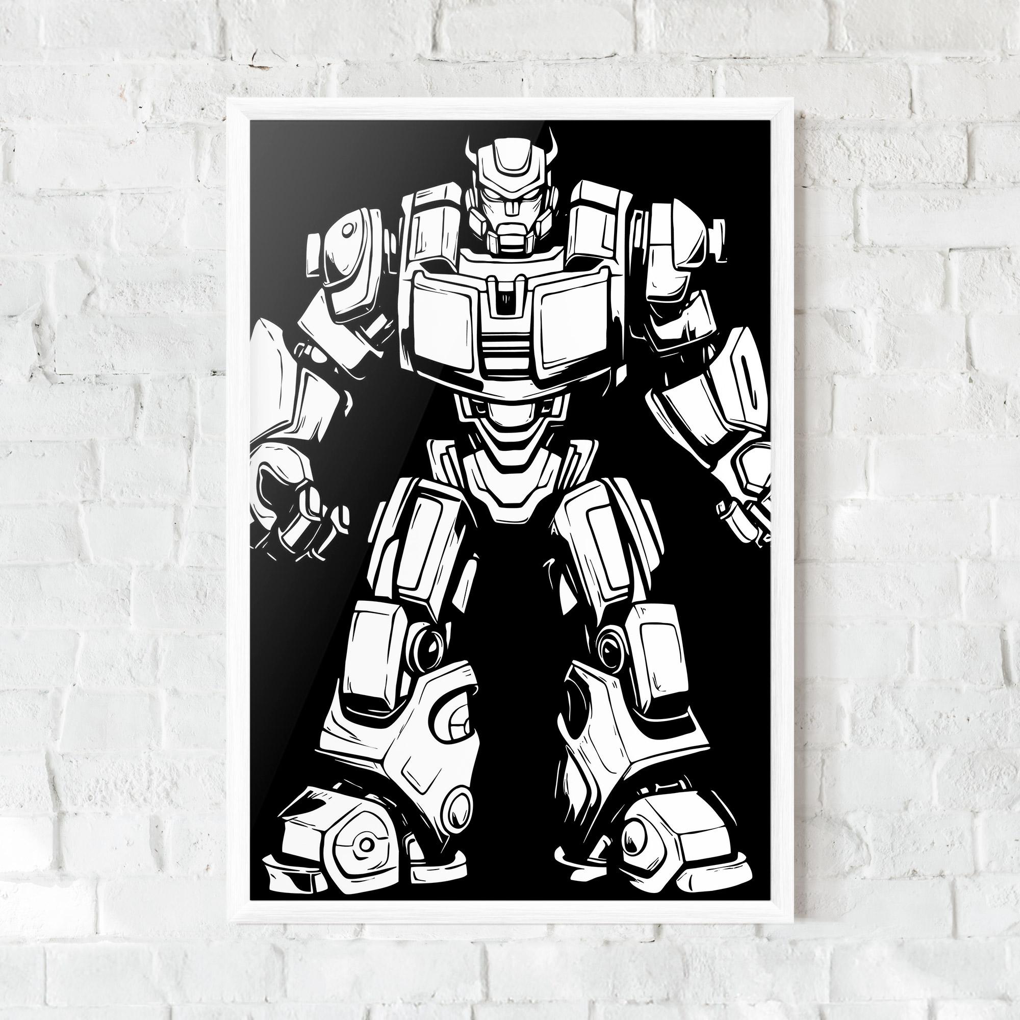 Poster Înrămat Robot Machine mockup 0