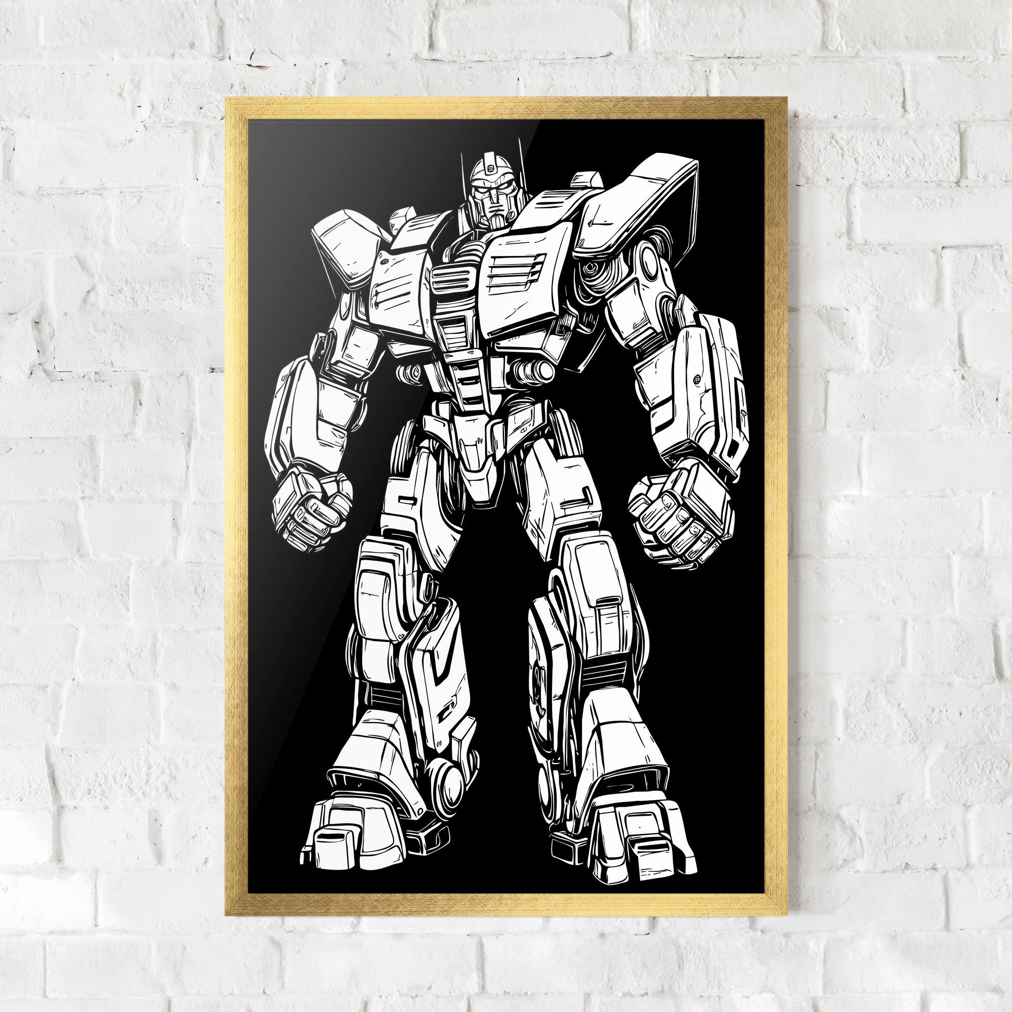 Poster Înrămat Battlefield Robot Art mockup 0