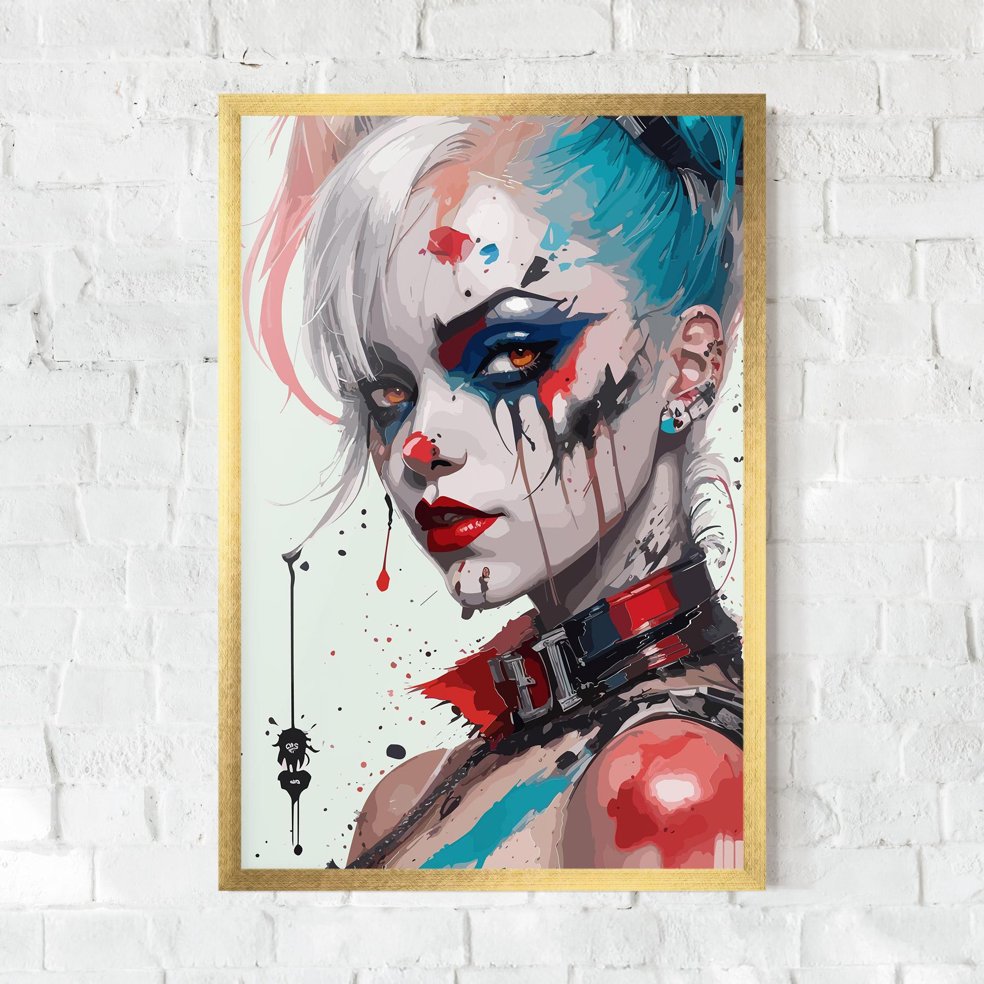 Poster Înrămat Harley Quin Art mockup 0