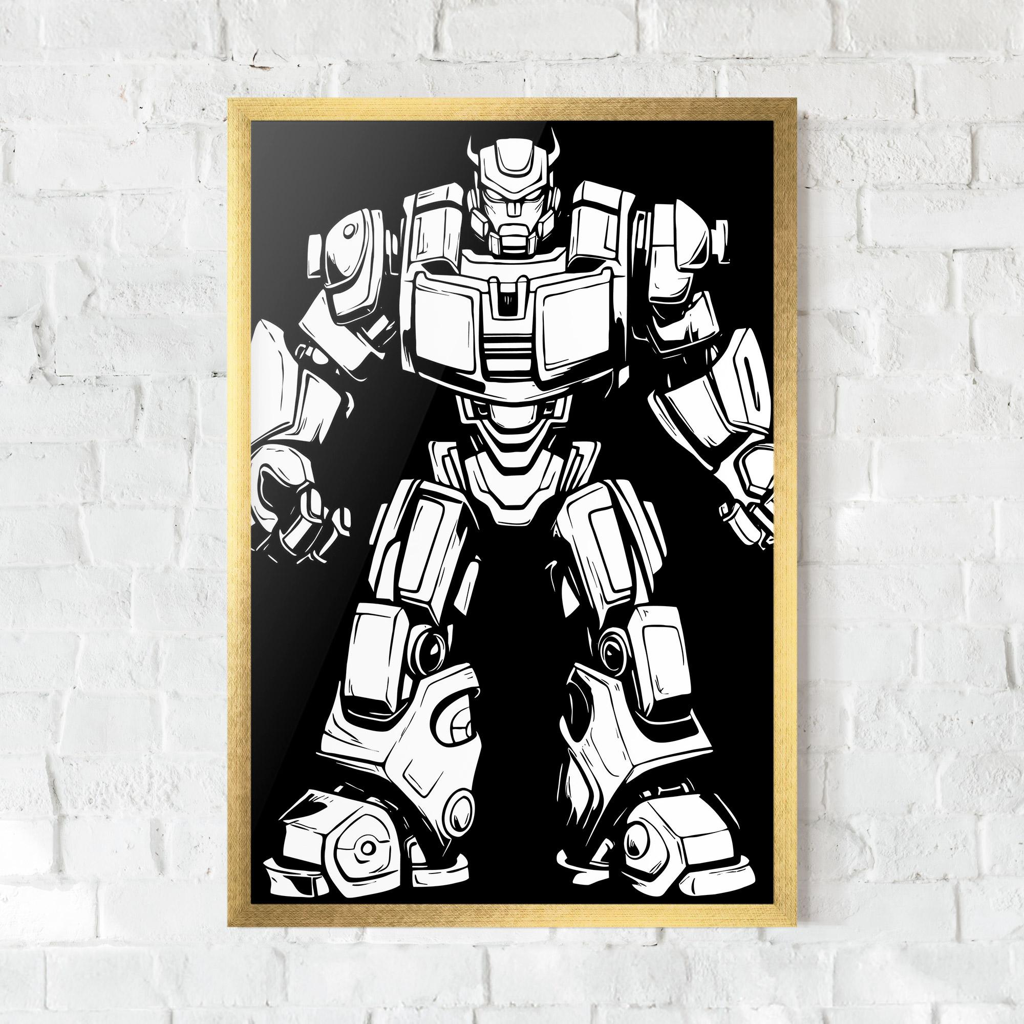 Poster Înrămat Robot Machine mockup 0