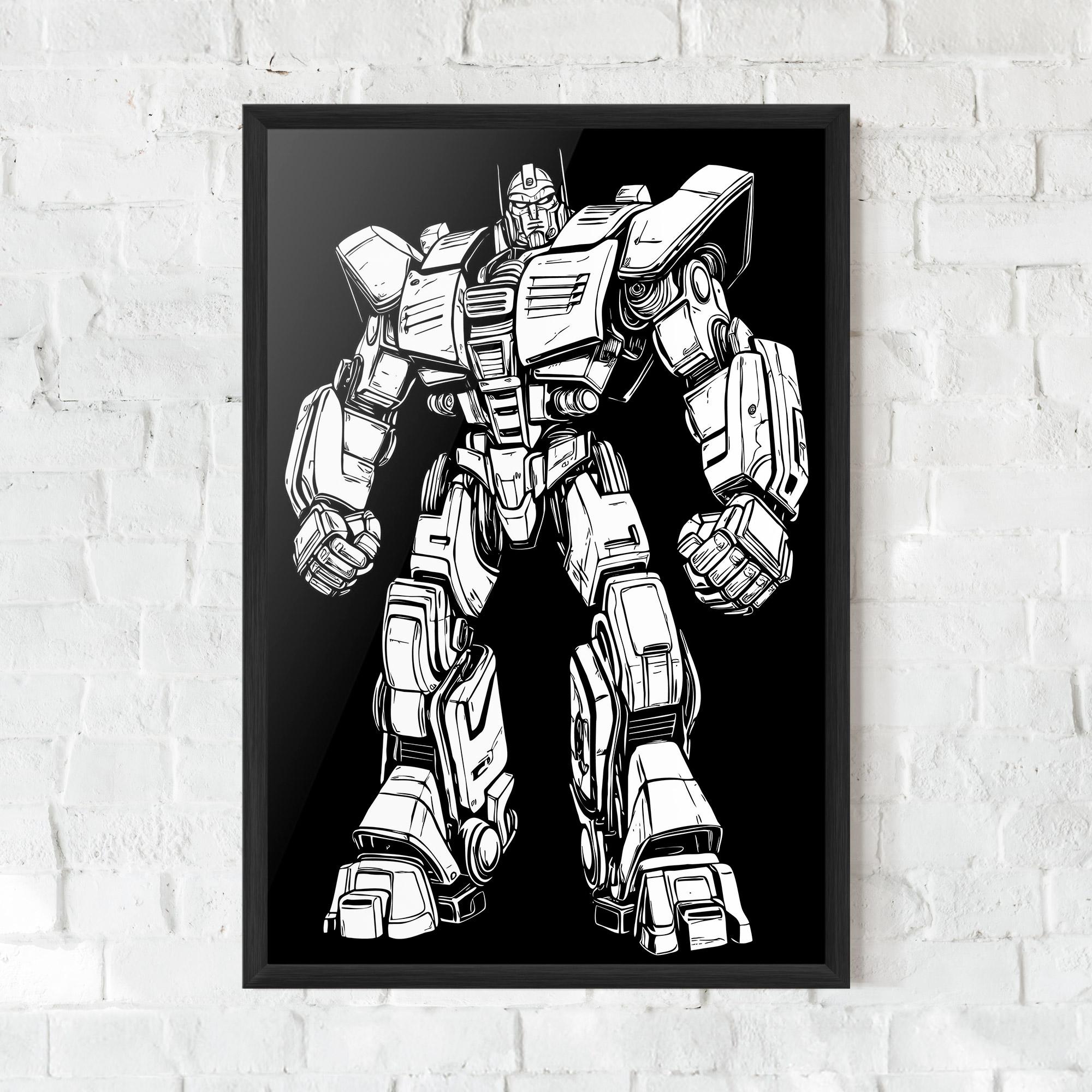 Poster Înrămat Battlefield Robot Art mockup 0