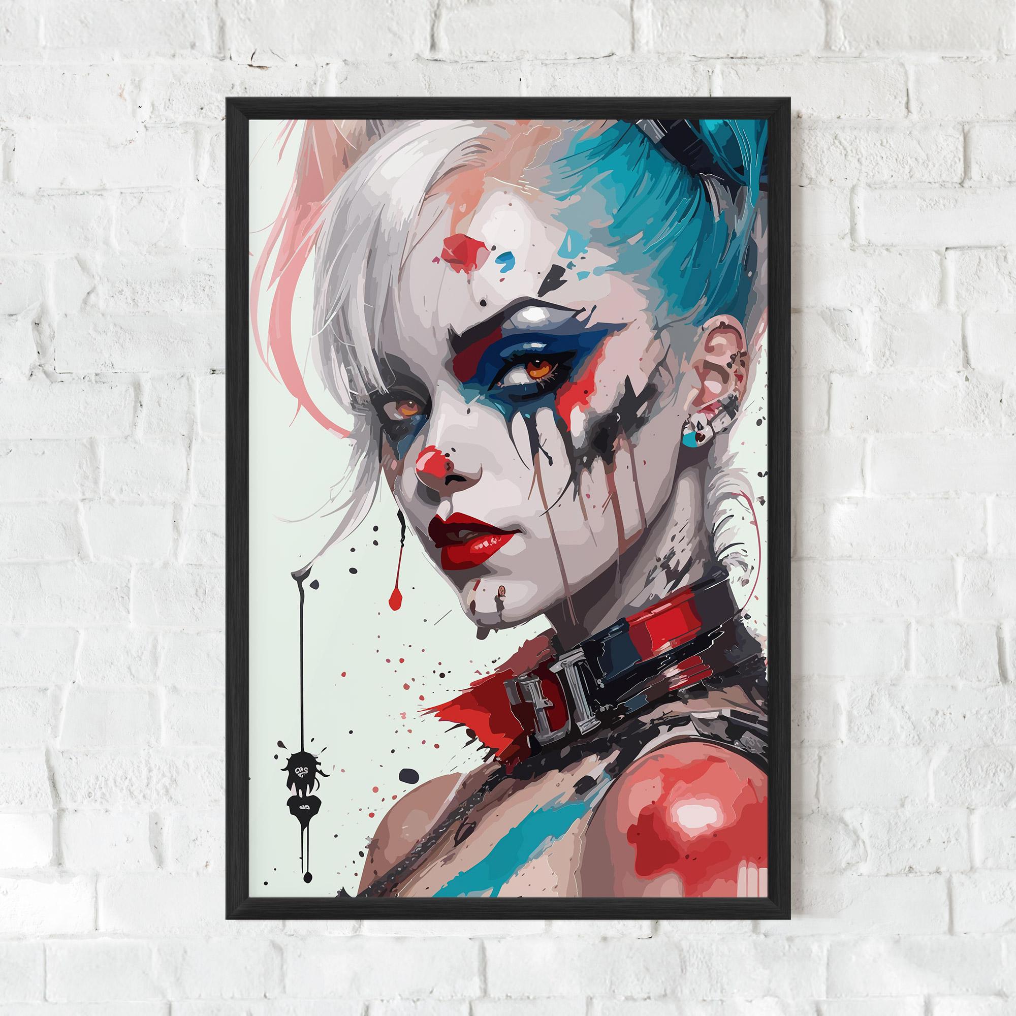 Poster Înrămat Harley Quin Art mockup 0