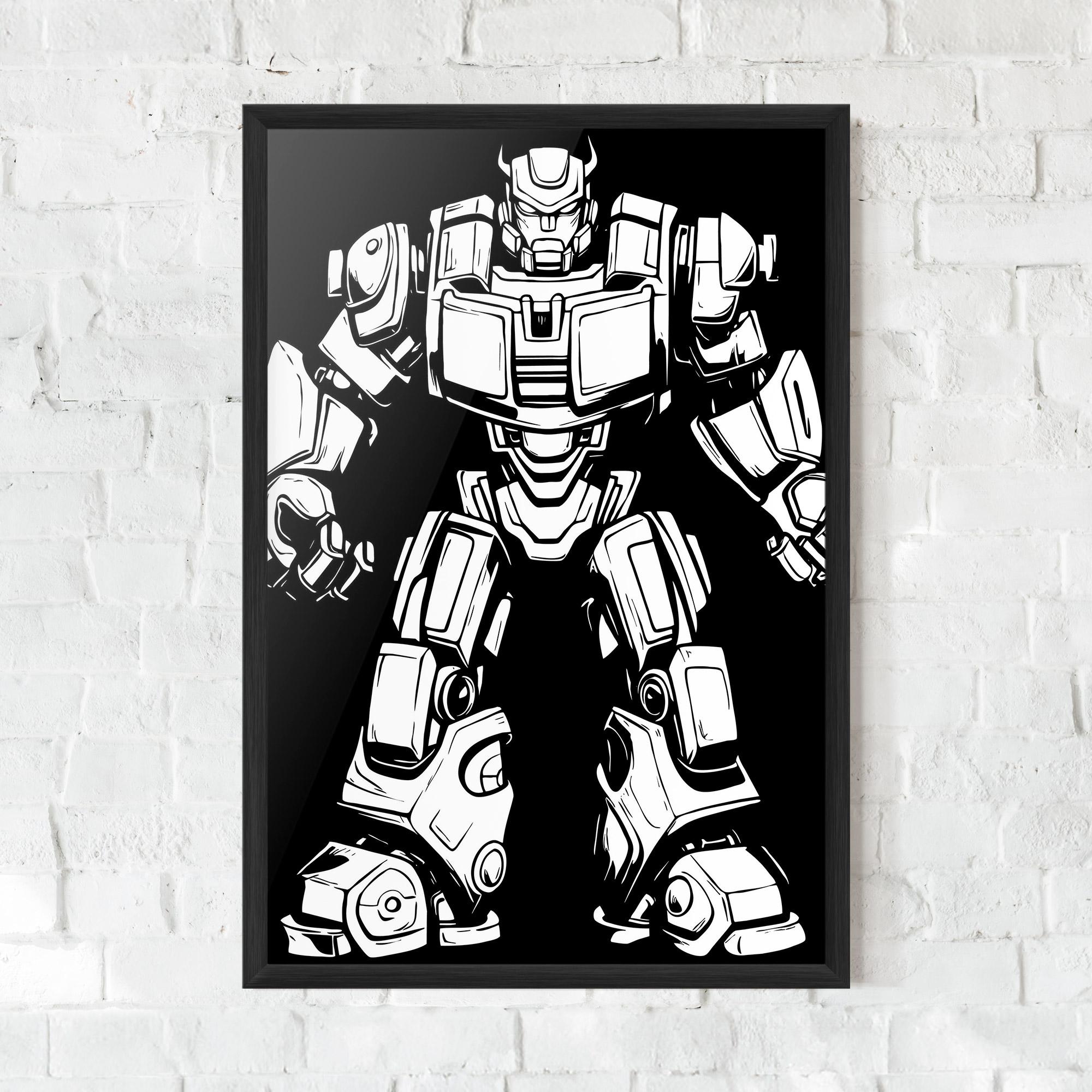 Poster Înrămat Robot Machine mockup 0