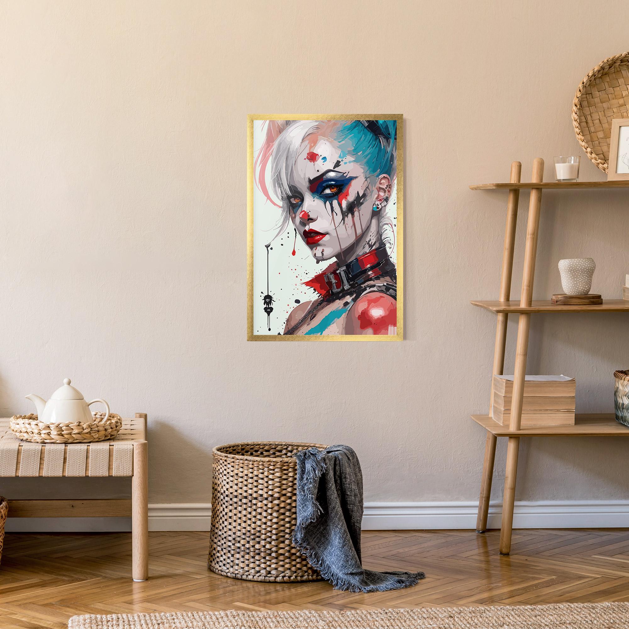 Poster Înrămat Harley Quin Art mockup 9