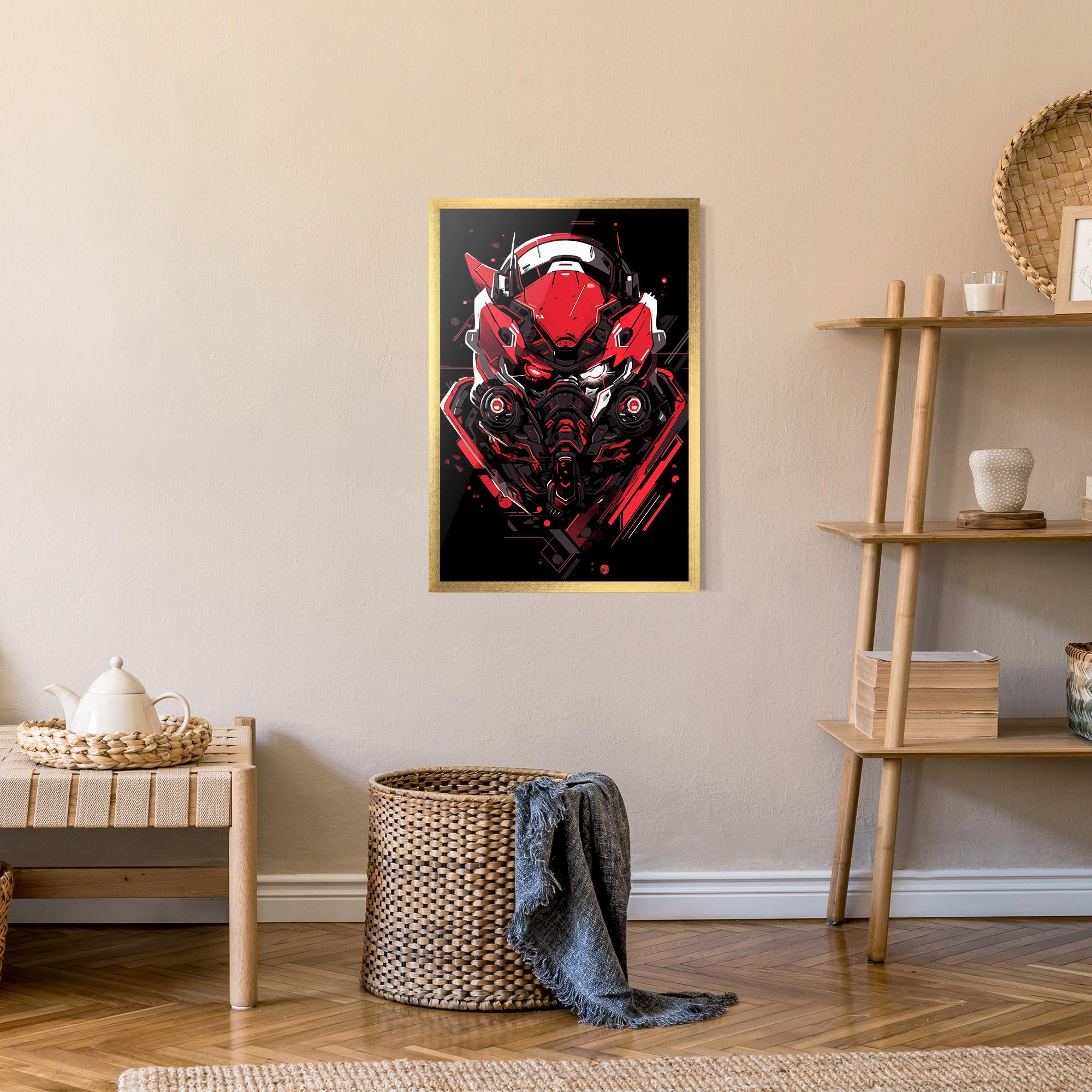 Poster Înrămat Red Robot Art mockup 9