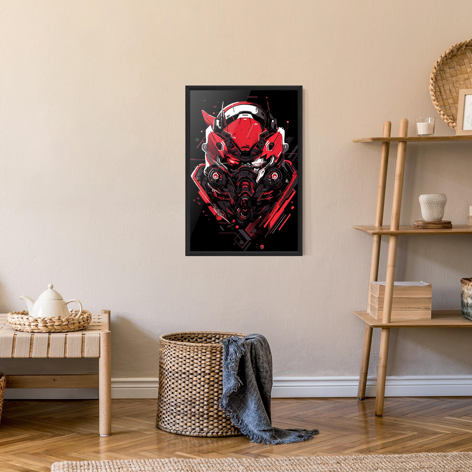 Poster Înrămat Red Robot Art mockup 9