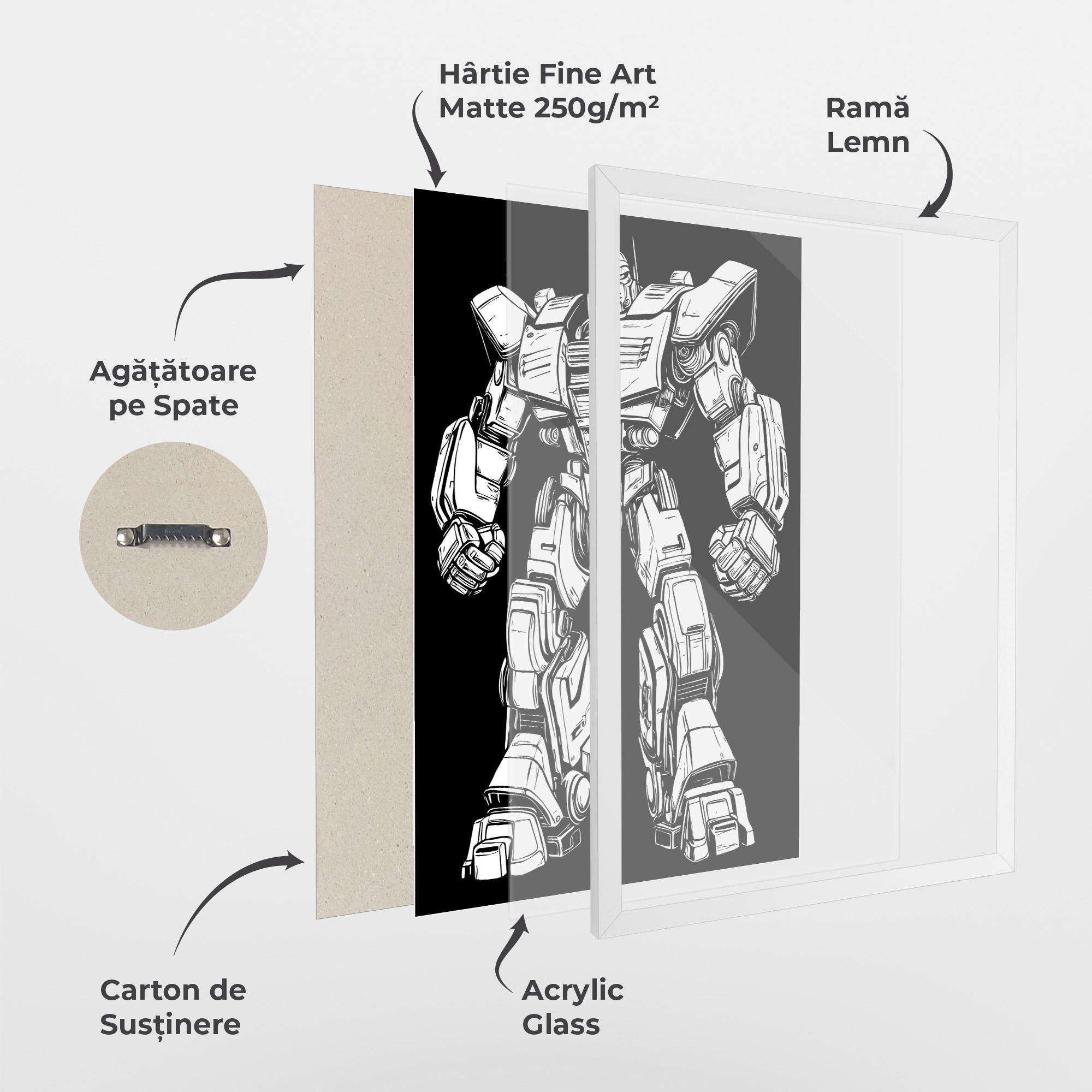 Poster Înrămat Battlefield Robot Art mockup 1