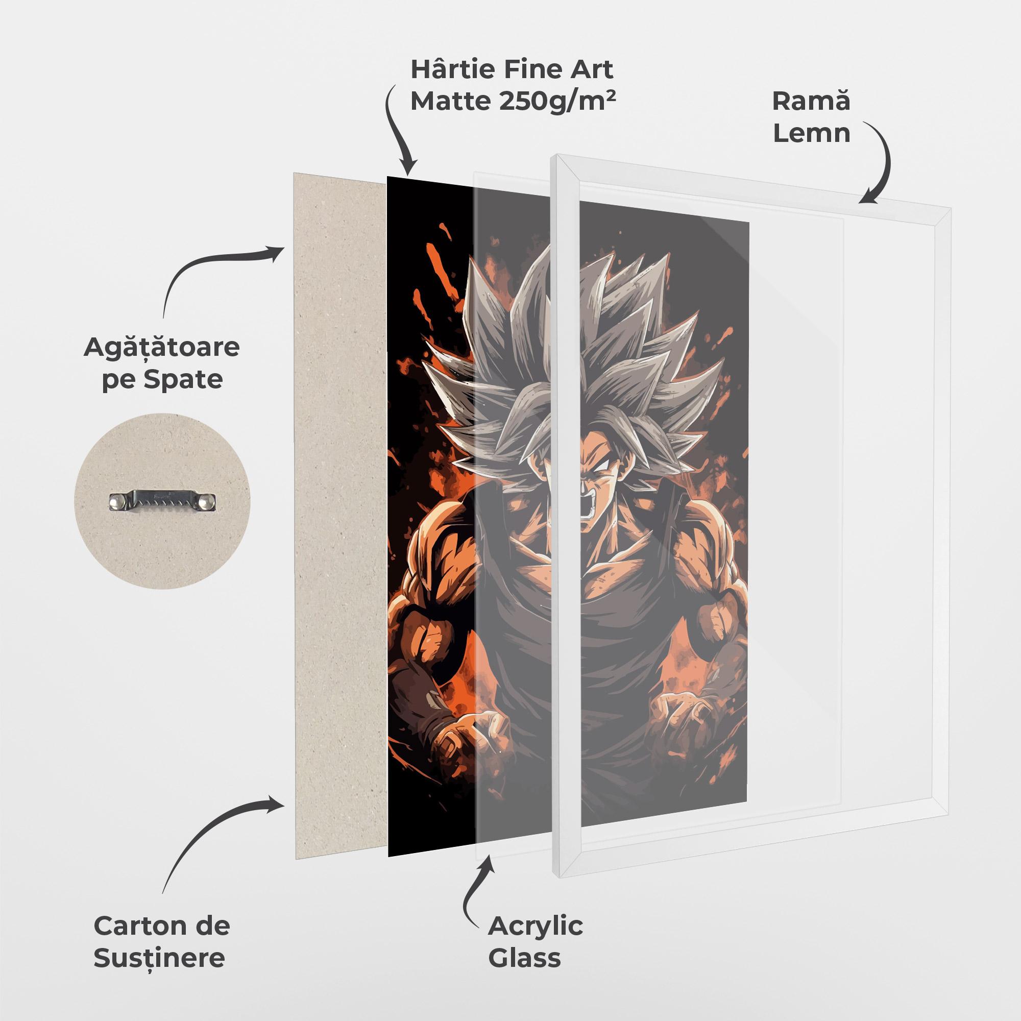 Poster Înrămat Goku mockup 1