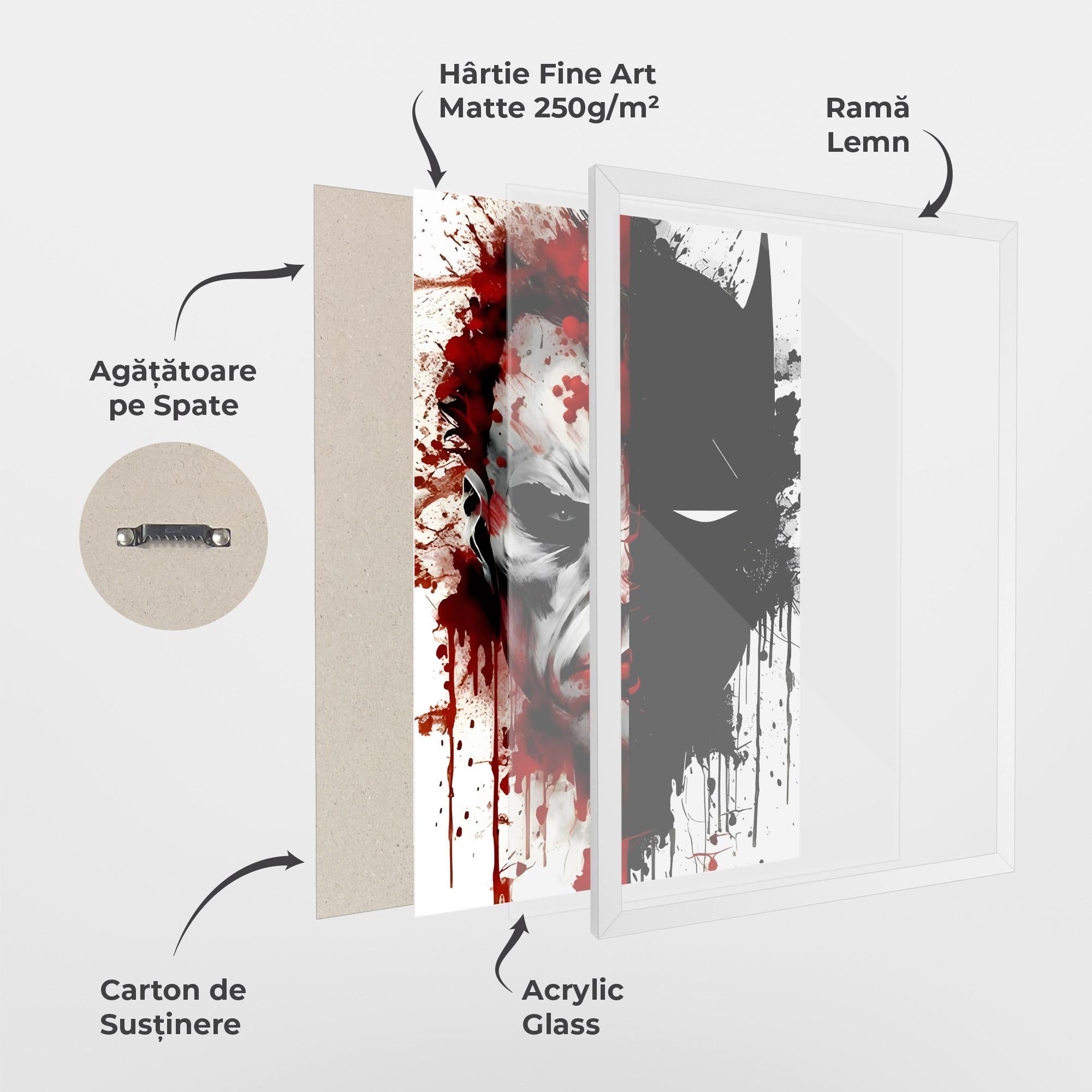 Poster Înrămat Half Batman mockup 1