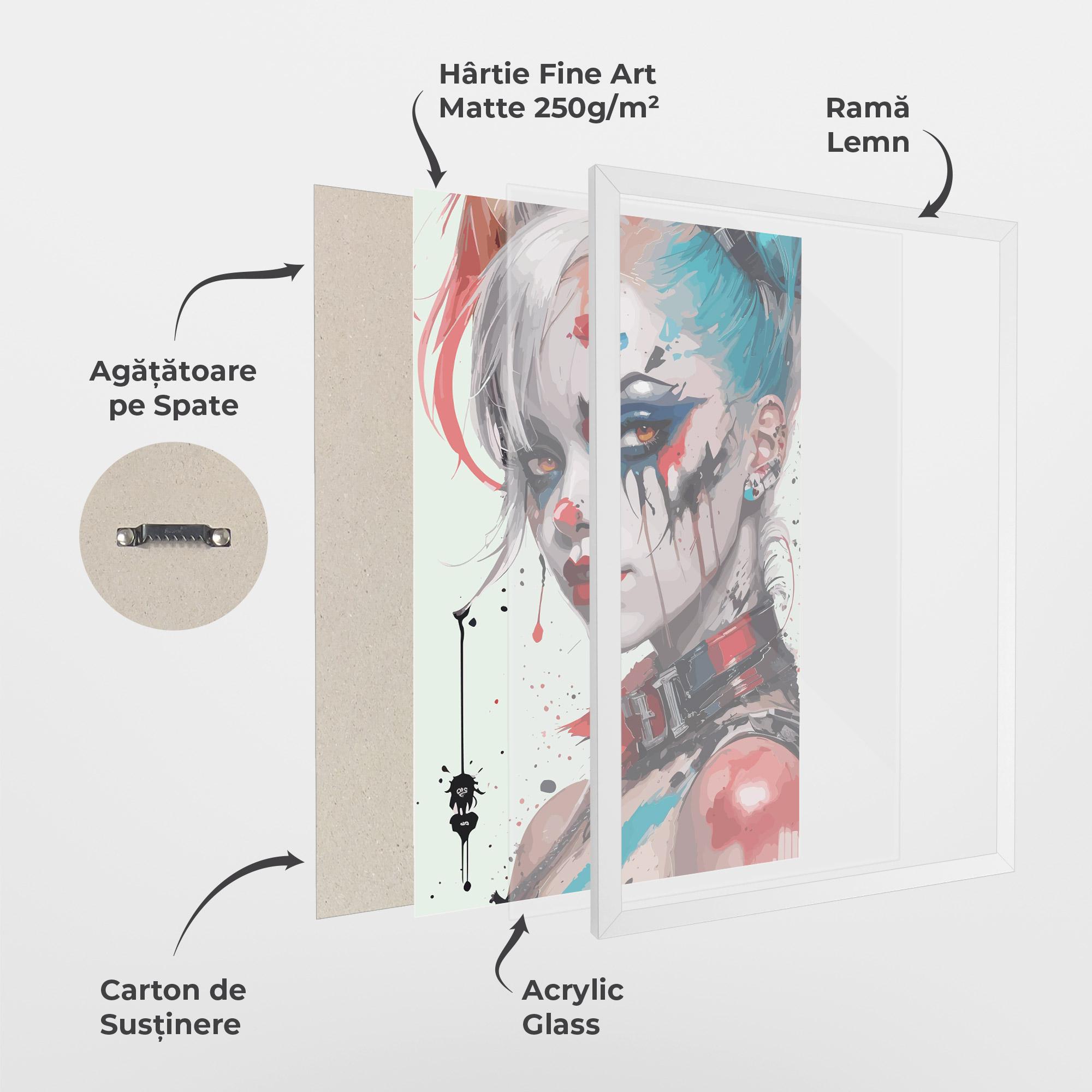 Poster Înrămat Harley Quin Art mockup 1