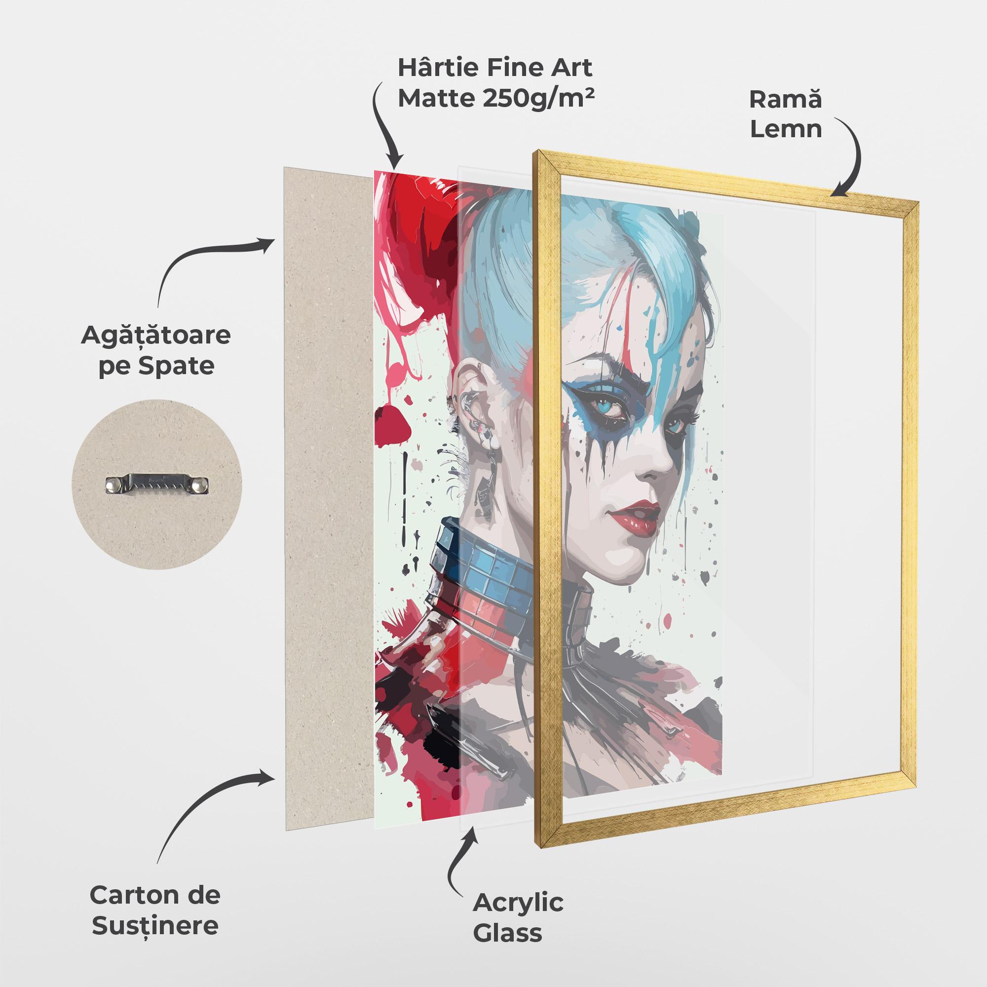 Poster Înrămat Art Harley Quin mockup 1