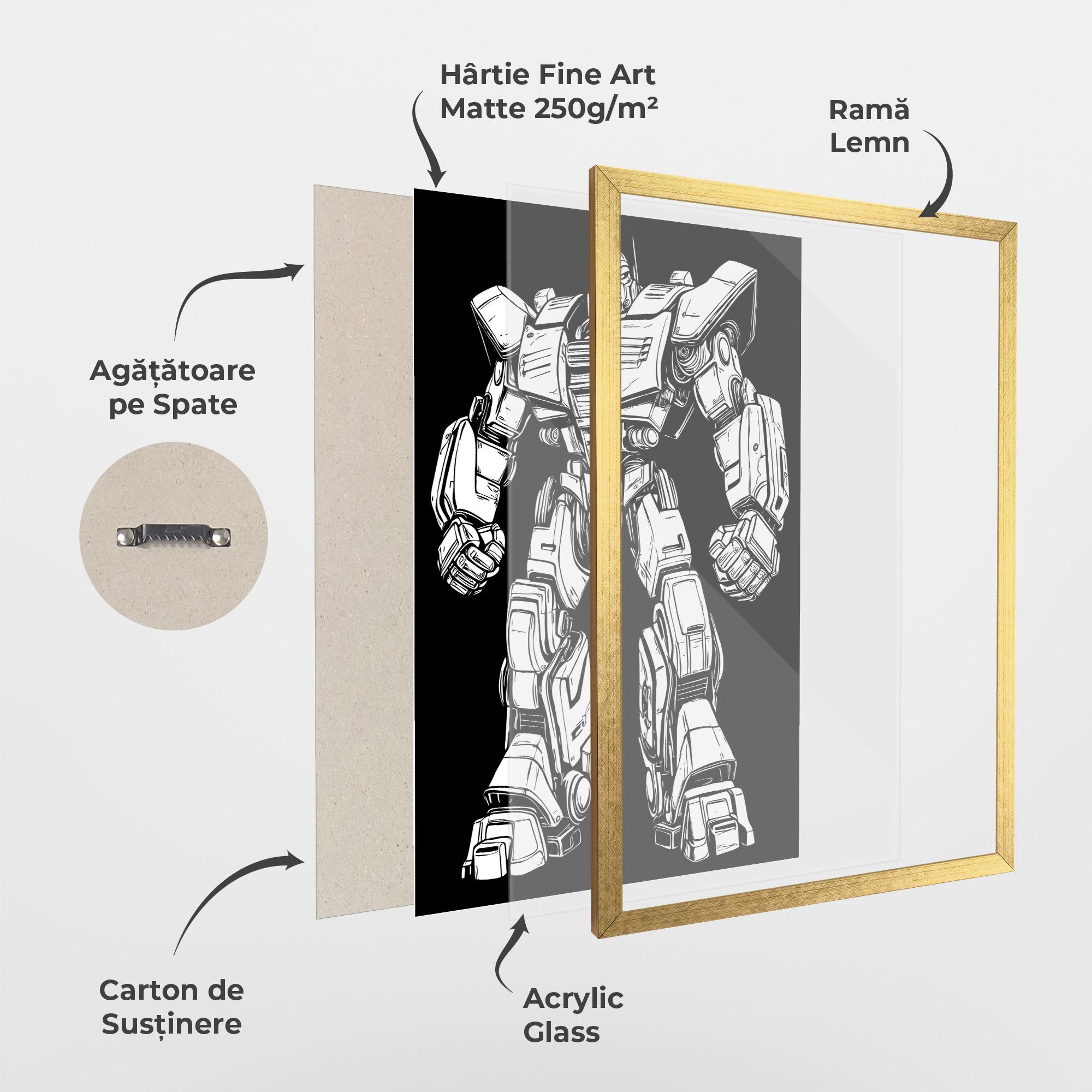 Poster Înrămat Battlefield Robot Art mockup 1