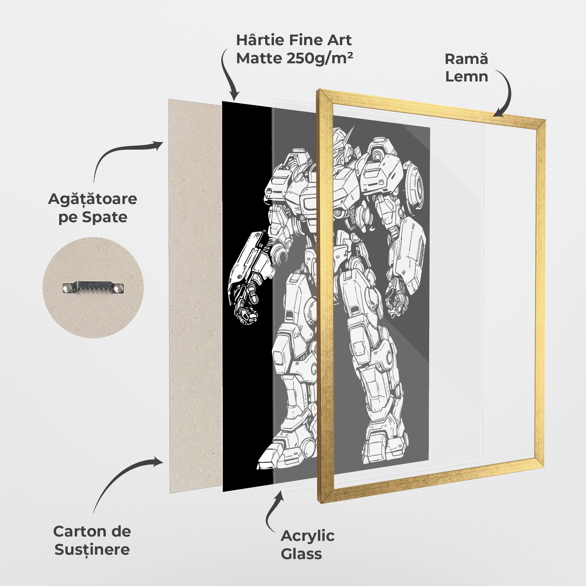 Poster Înrămat Battlefield Robot mockup 1