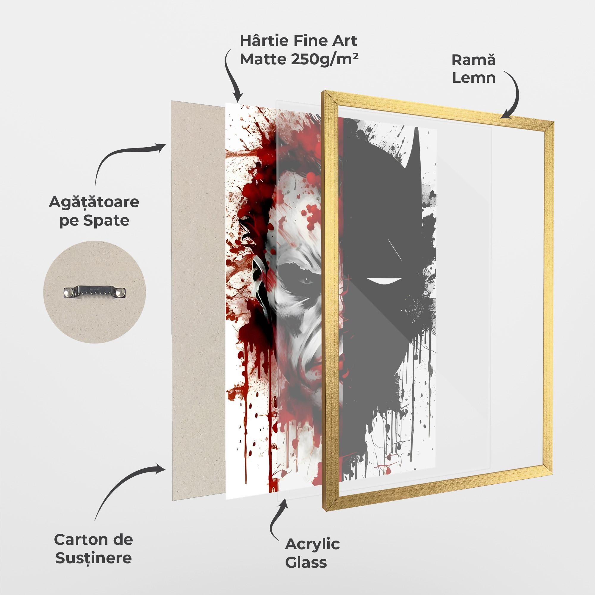 Poster Înrămat Half Batman mockup 1