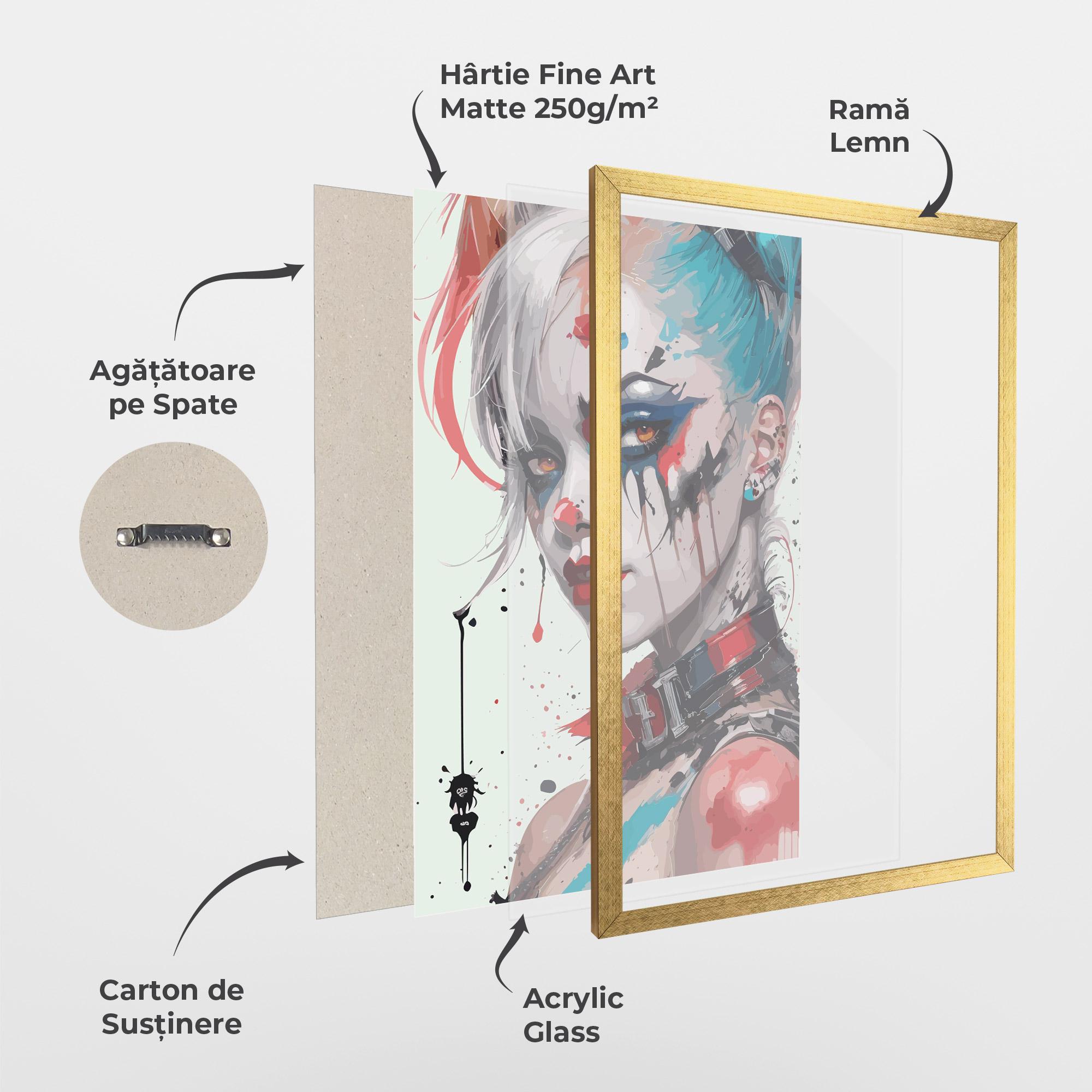 Poster Înrămat Harley Quin Art mockup 1