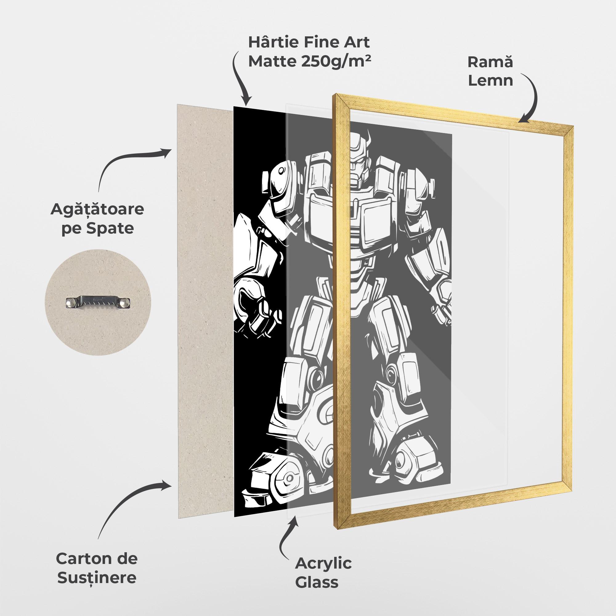 Poster Înrămat Robot Machine mockup 1